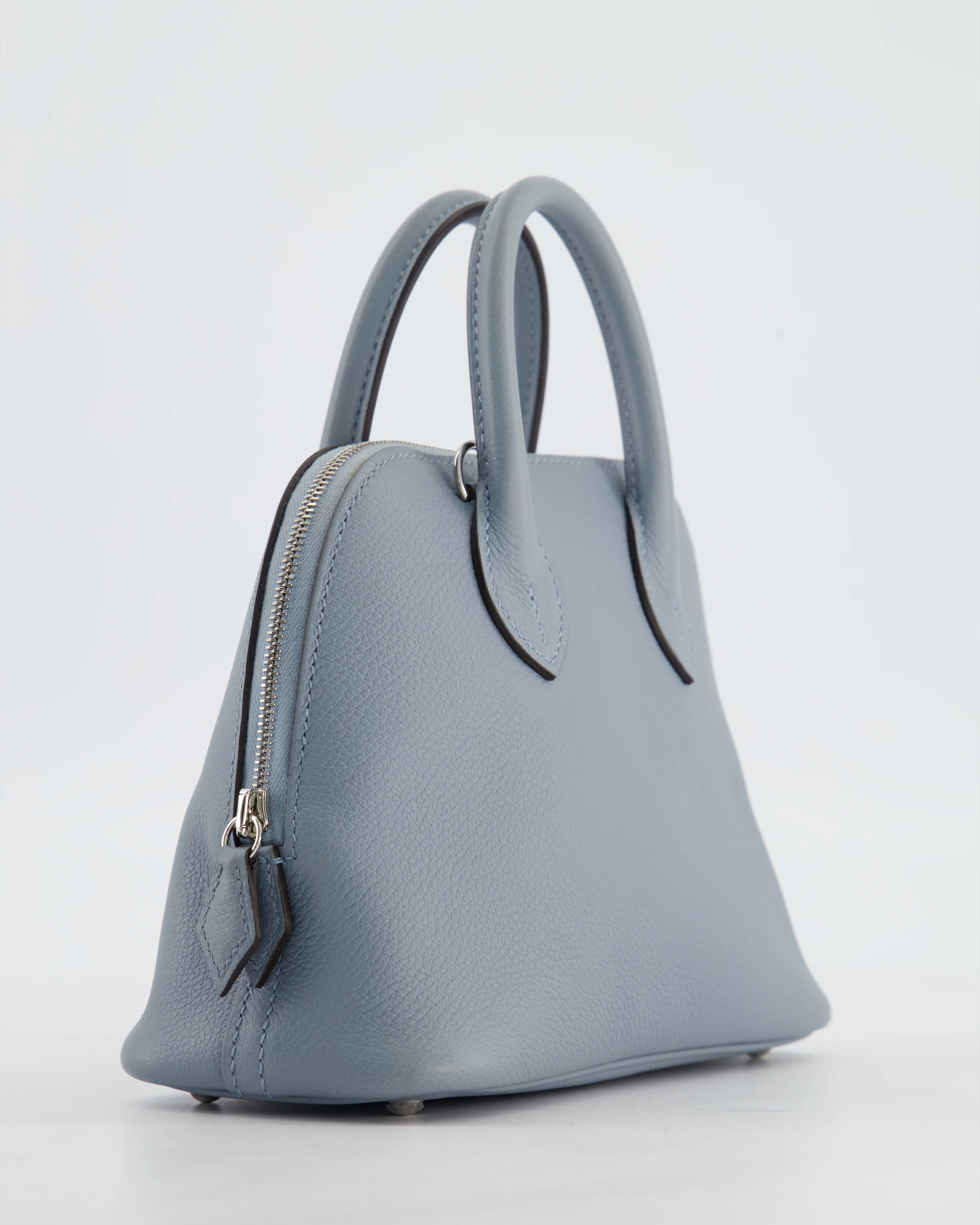 *HOT* Hermès Mini Bolide 1923 Bag in Gris Pantin Evercolour Leather with Palladium Hardware - Image 10