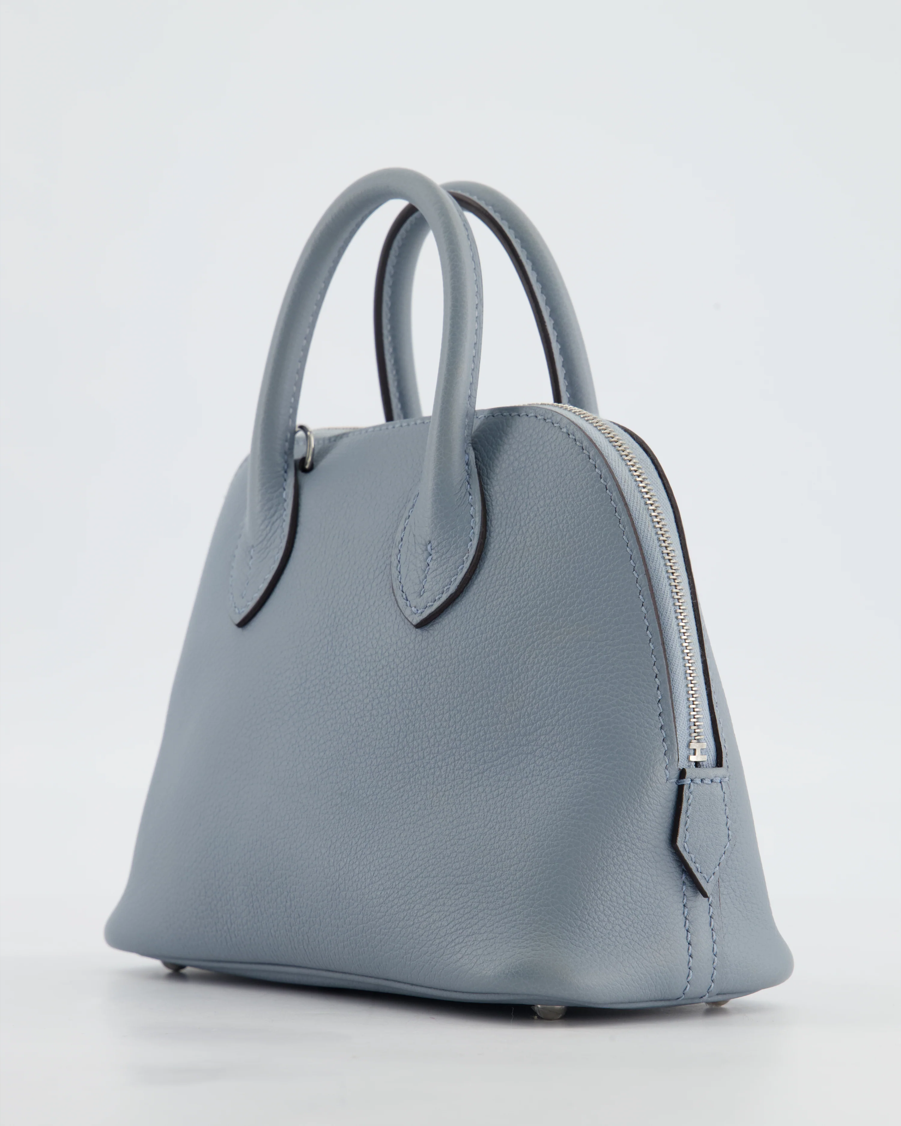 *HOT* Hermès Mini Bolide 1923 Bag in Gris Pantin Evercolour Leather with Palladium Hardware - Image 11