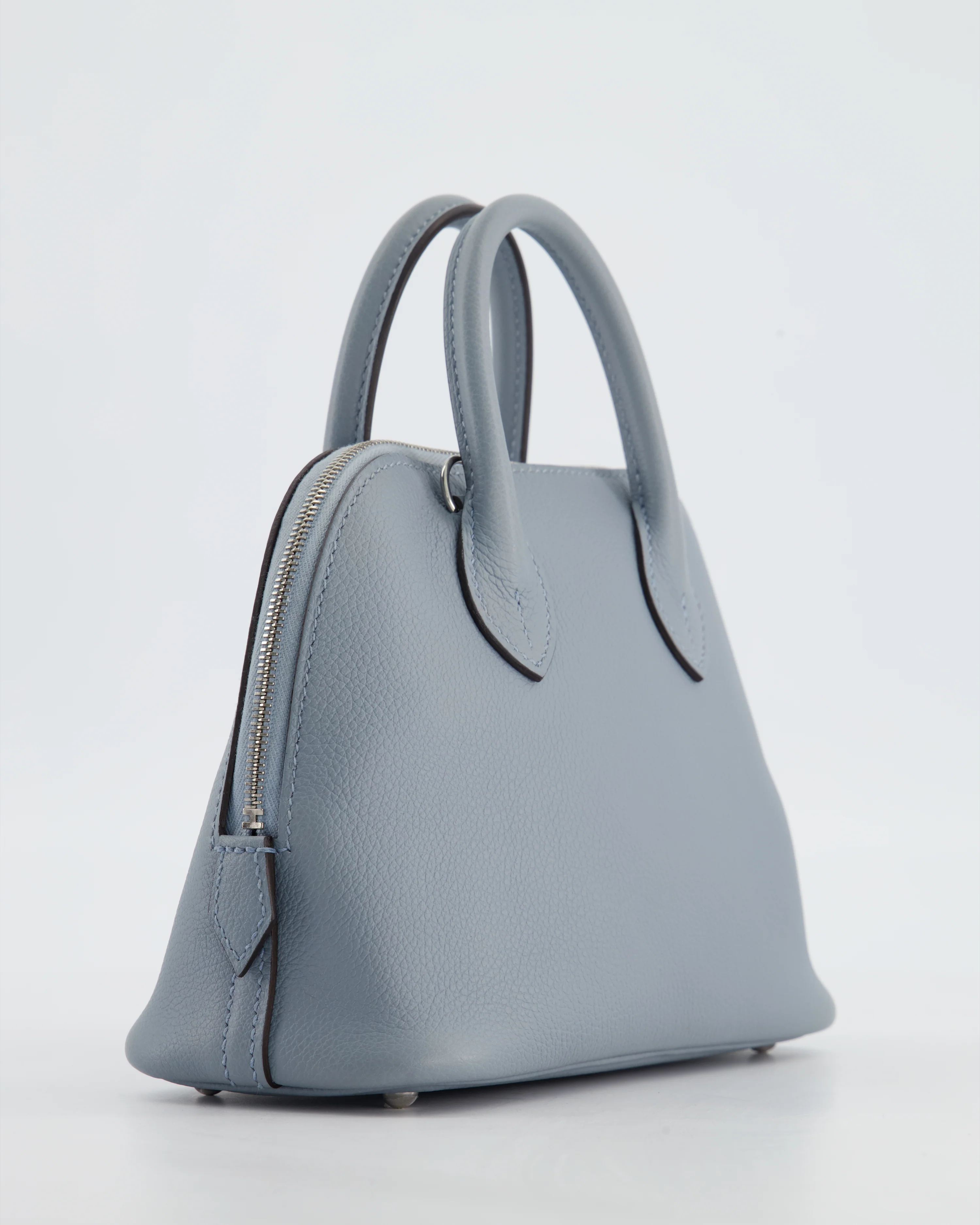 *HOT* Hermès Mini Bolide 1923 Bag in Gris Pantin Evercolour Leather with Palladium Hardware - Image 13