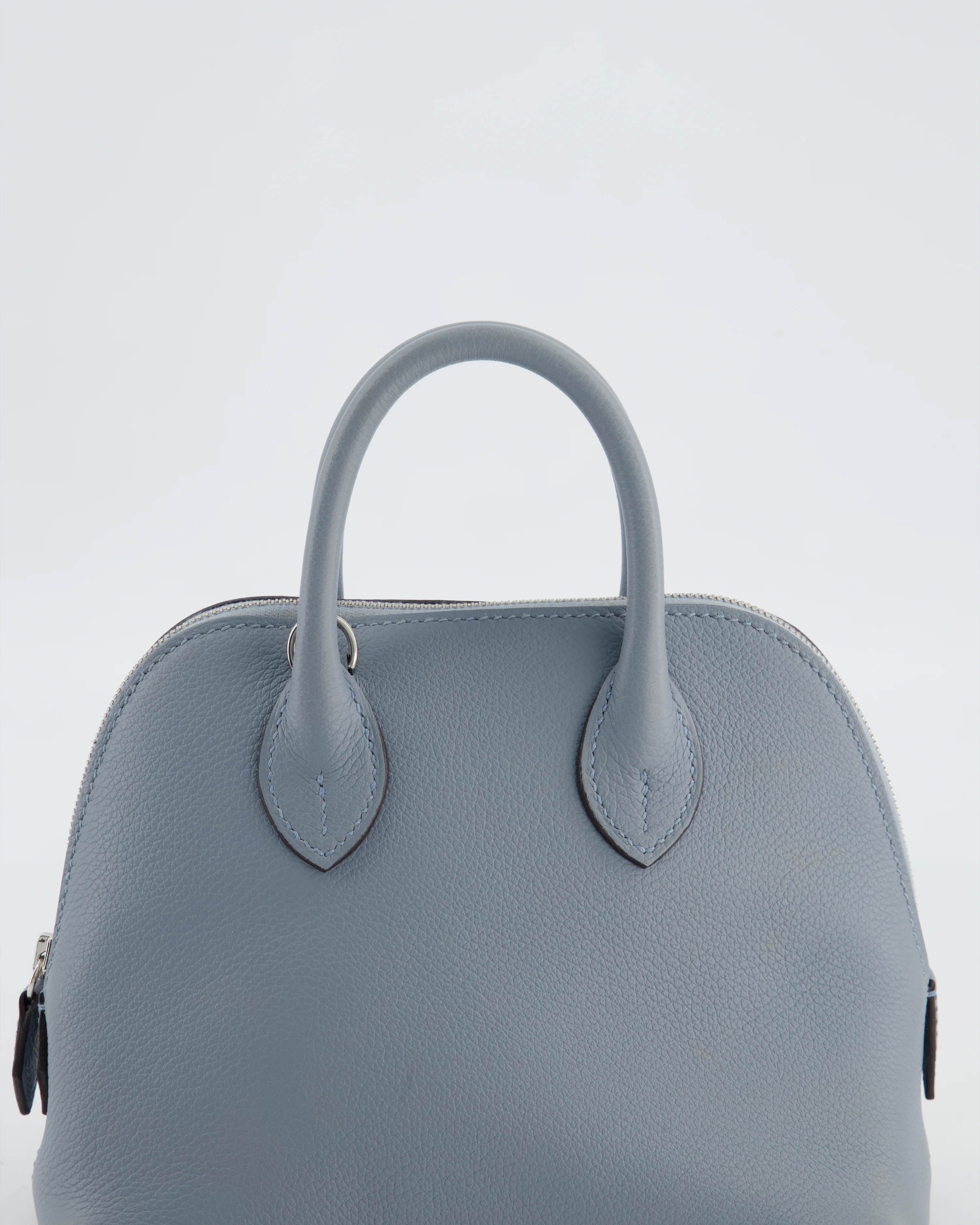 *HOT* Hermès Mini Bolide 1923 Bag in Gris Pantin Evercolour Leather with Palladium Hardware - Image 16
