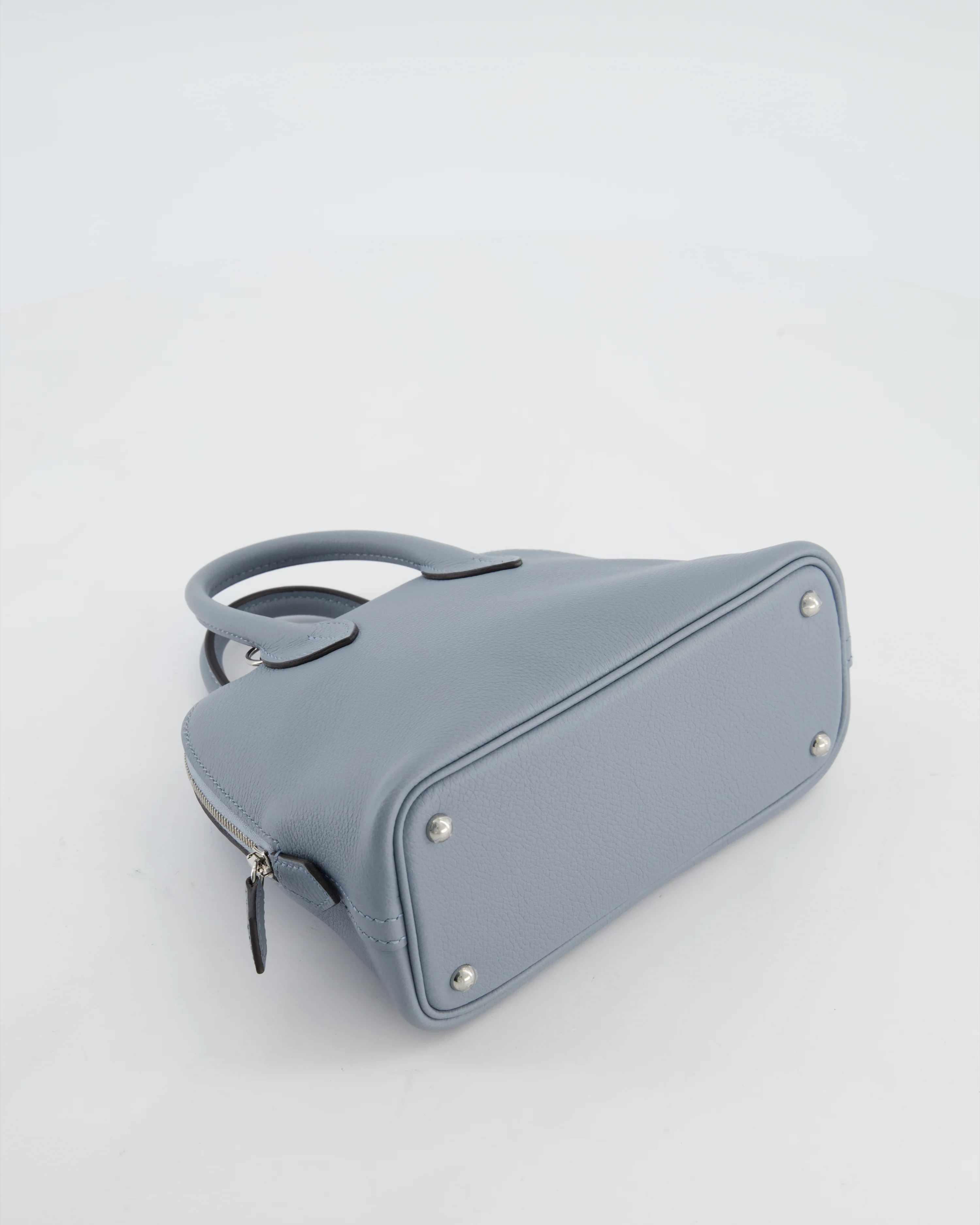 *HOT* Hermès Mini Bolide 1923 Bag in Gris Pantin Evercolour Leather with Palladium Hardware - Image 17