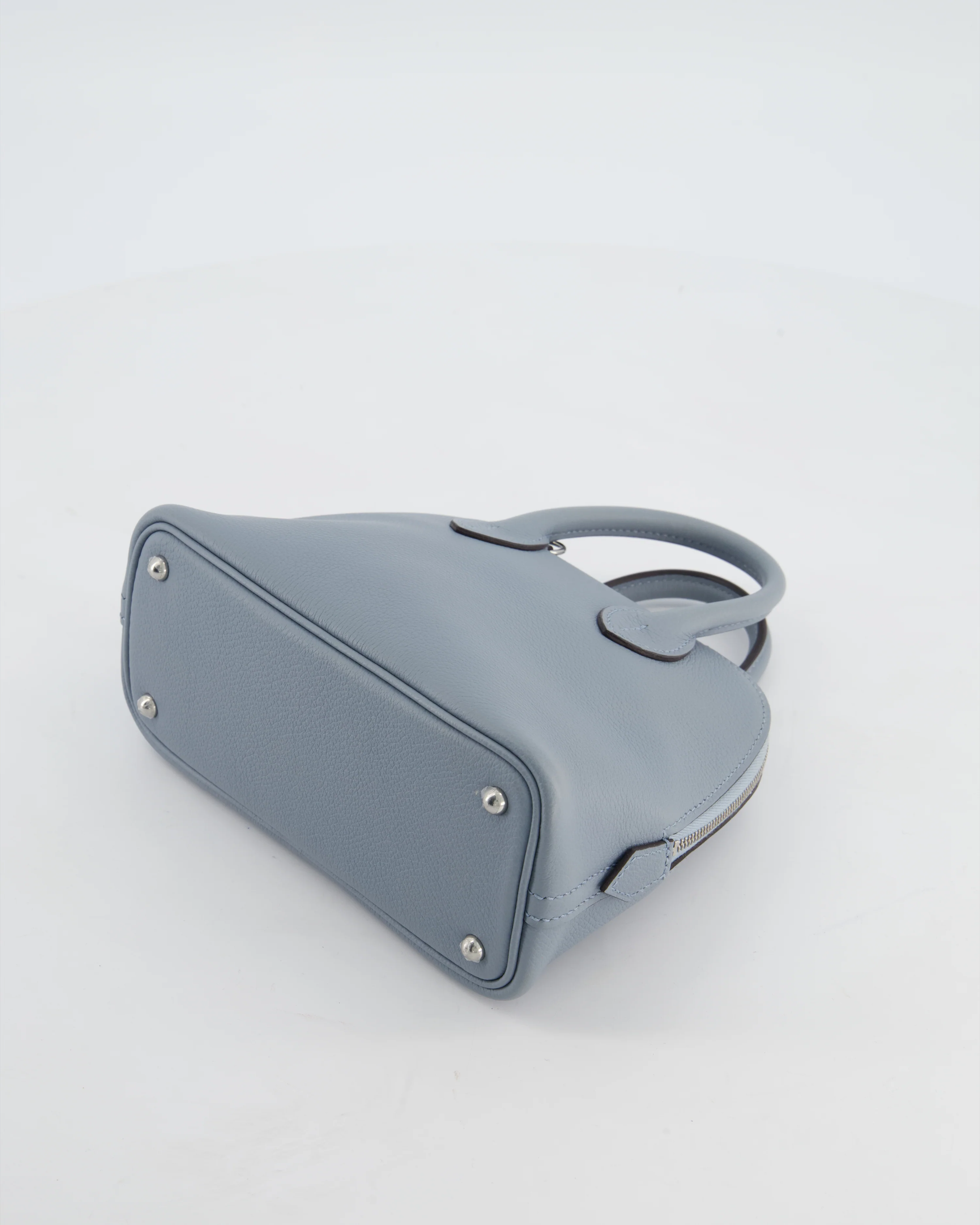 *HOT* Hermès Mini Bolide 1923 Bag in Gris Pantin Evercolour Leather with Palladium Hardware - Image 19