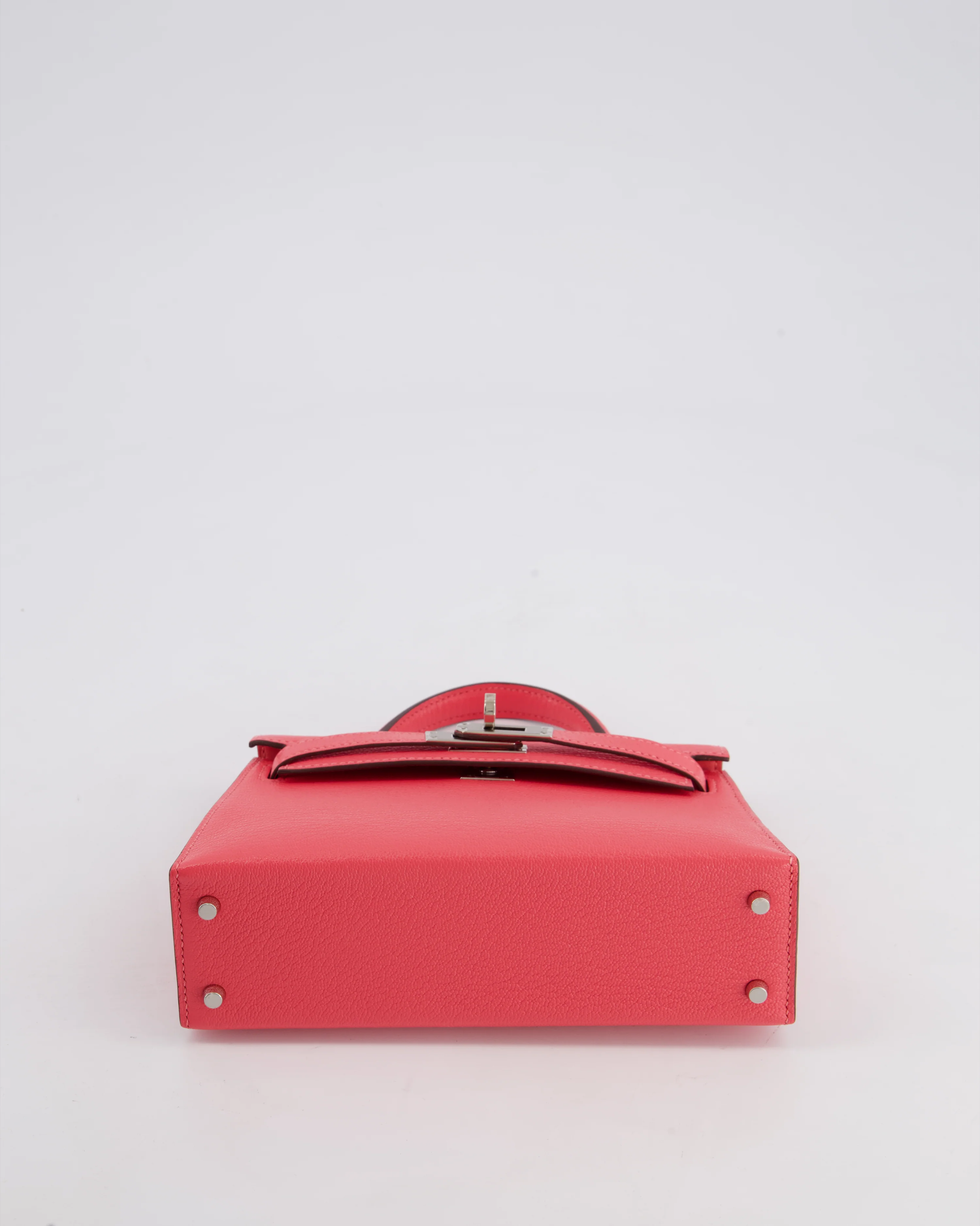 *HOT* Hermès Mini Kelly II 20 Bag in Rose Lipstick Chevre Mysore Leather with Palladium Hardware - Image 20