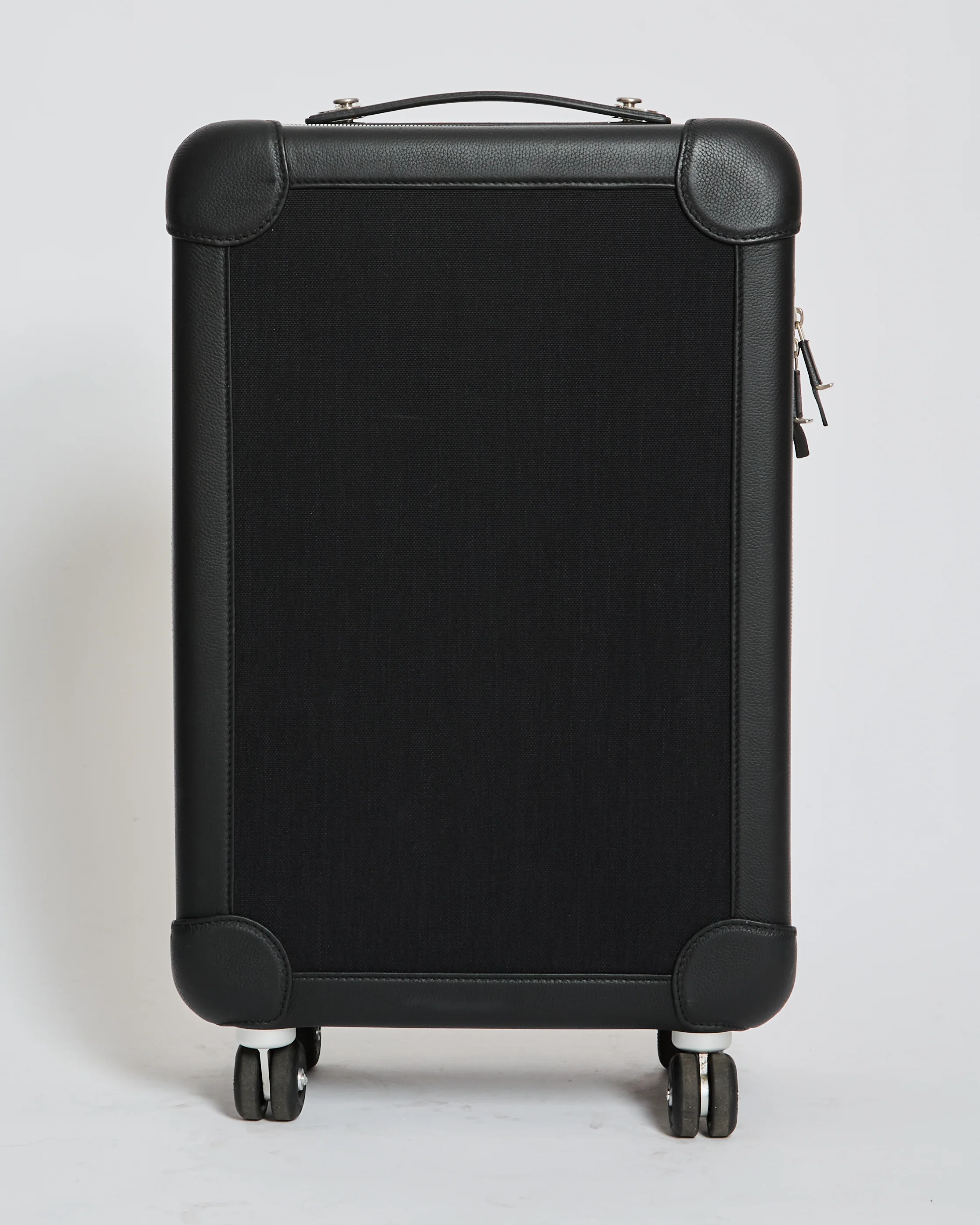 *HOT* Hermès Rolling Mobility Suitcase in Black with Black Clemence Leather Trim and Aluminium Hardware - Image 2