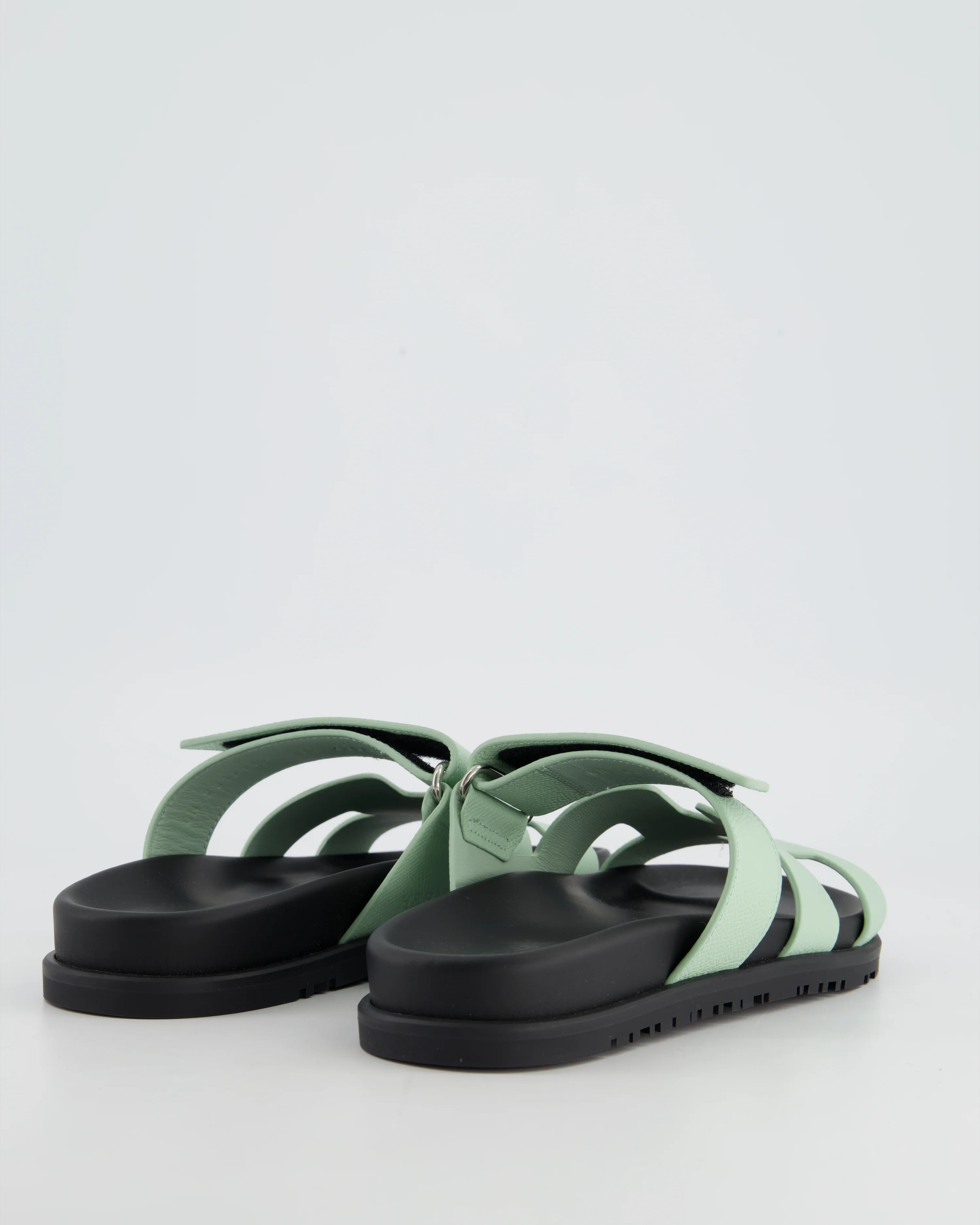 *HOT COLOUR* Hermès Vert Jade Epsom Leather Chypre Sandals Size EU 35.5 - Image 3