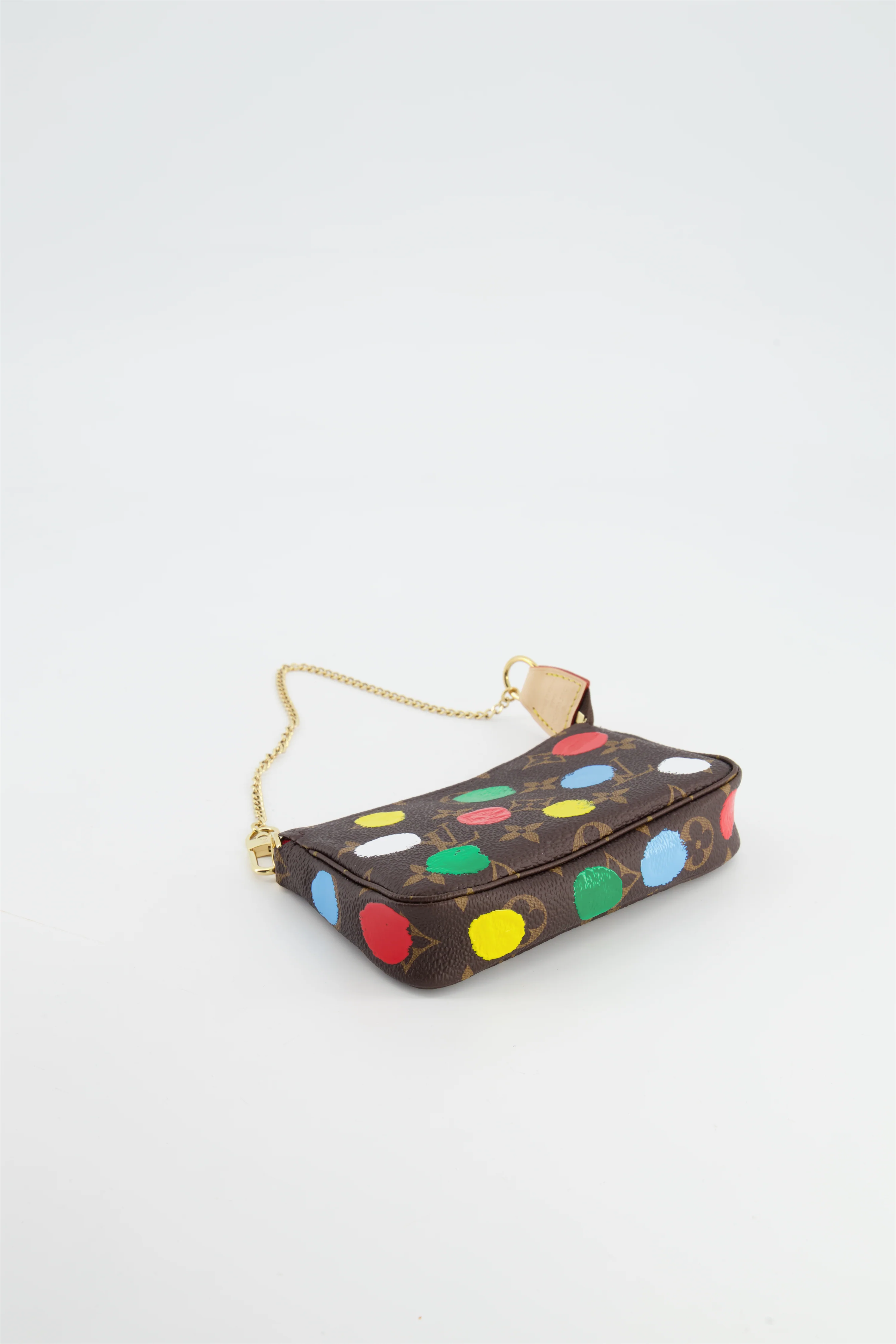 *HOT* Louis Vuitton X Yayoi Kusama Mini Pochette Bag in Monogram Canvas - Image 11