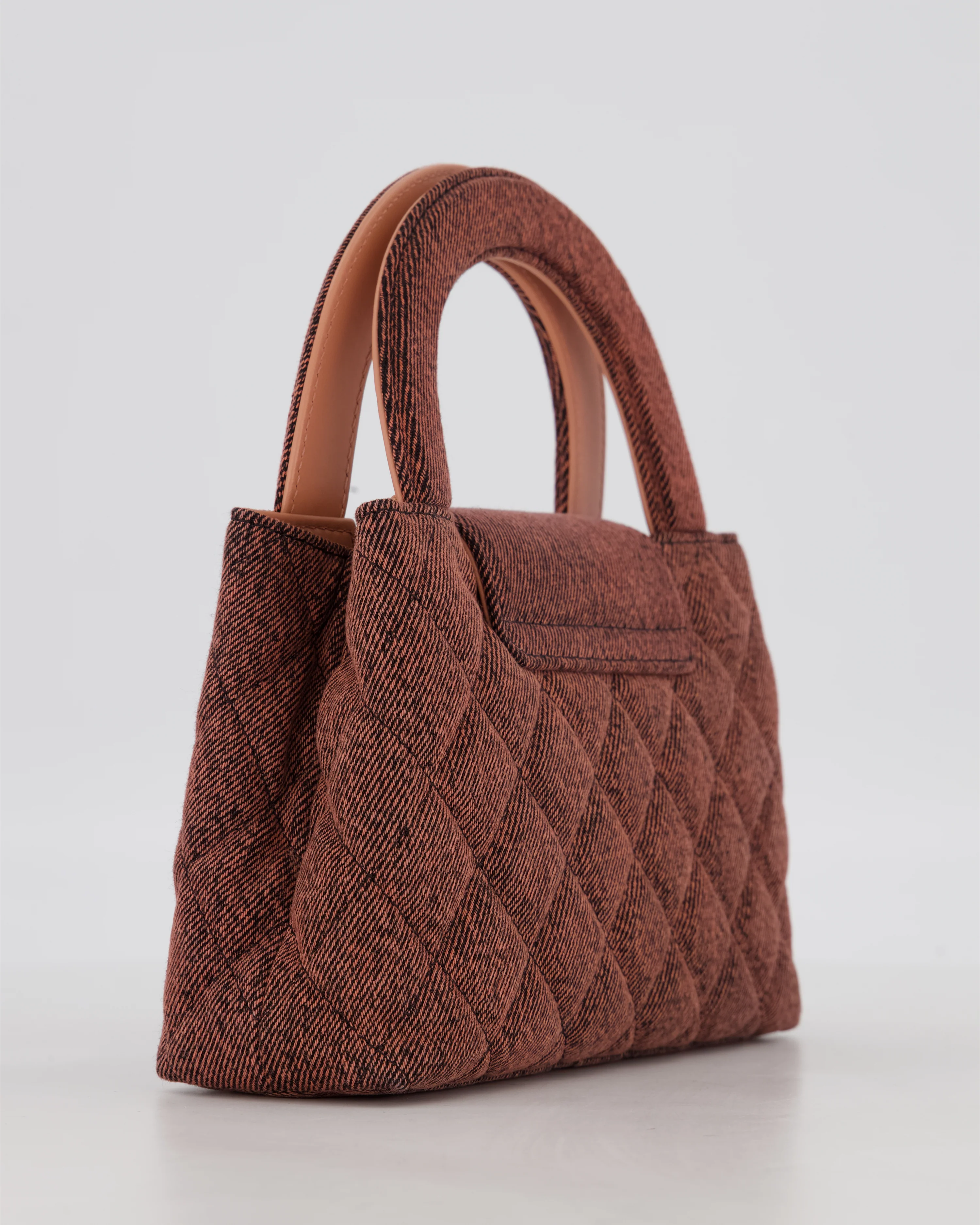 Chanel Dark Pink Small Mini Kelly Shopping Bag in Denim with Brushed Gold Hardware - Image 15