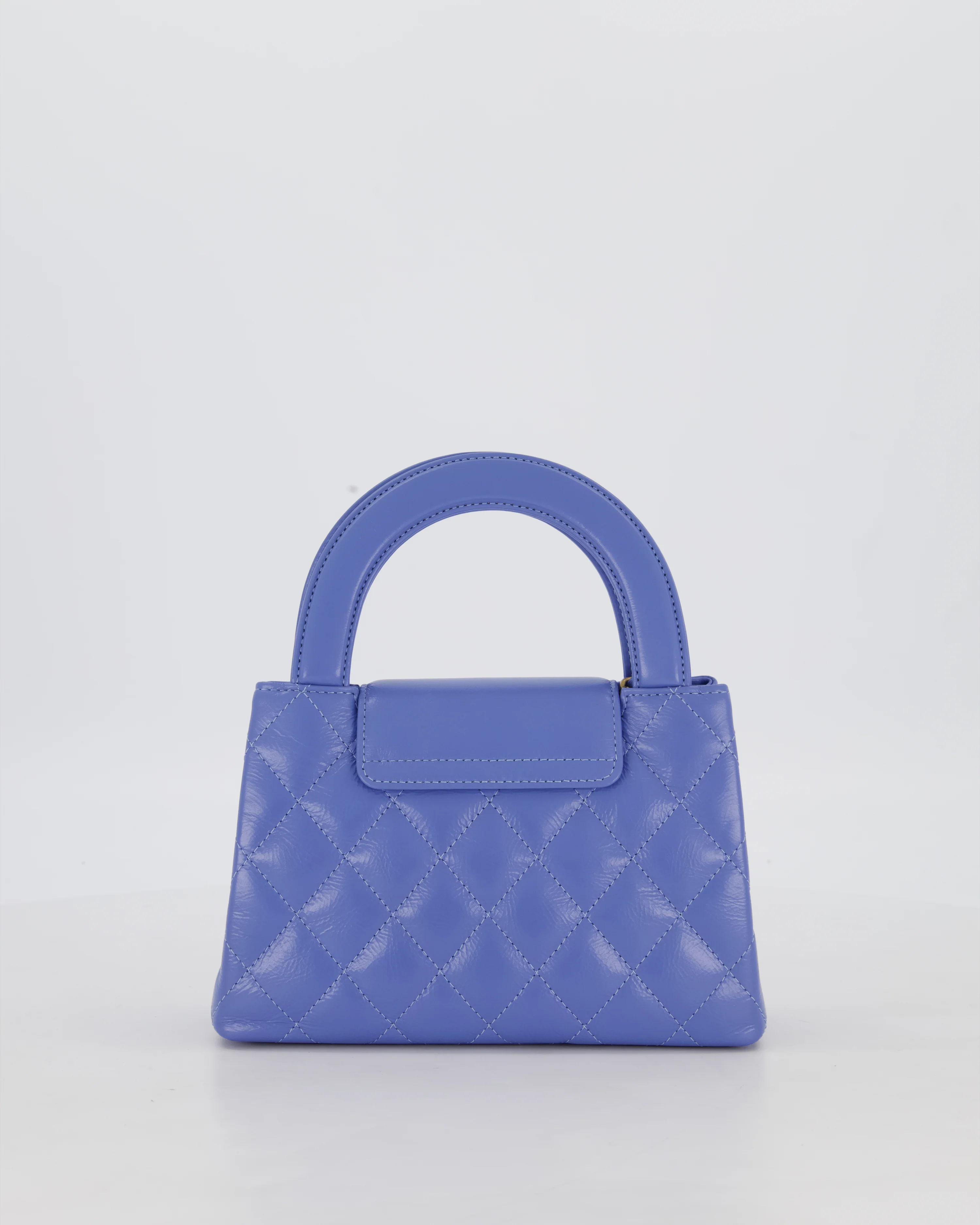 *HOT & RARE* Chanel Sky Blue Small Mini Kelly Shopping Bag in Aged Calfskin Leather with Brushed Gold Hardware - Image 7