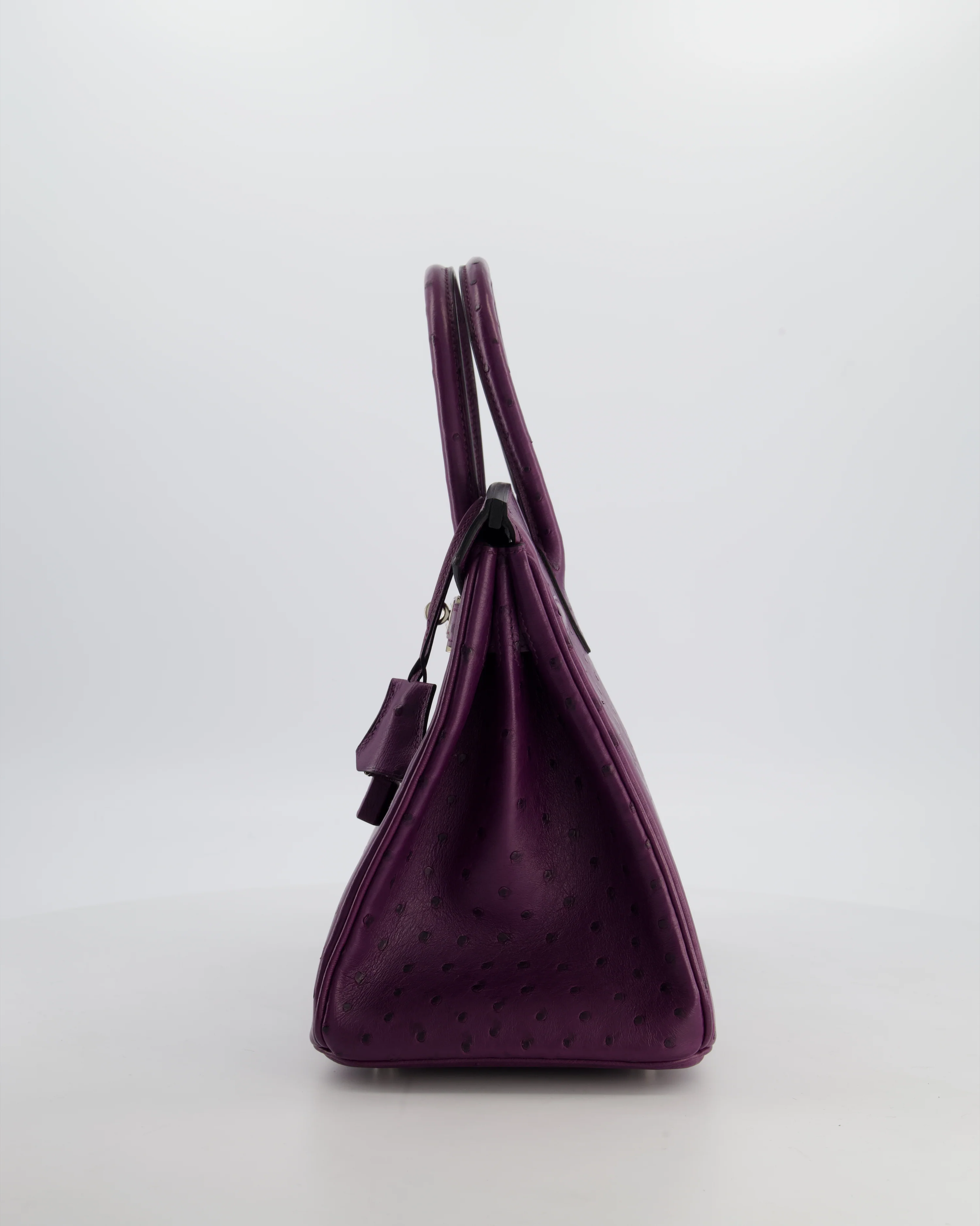*HOT & RARE* Hermès Birkin 30 Retourne Bag in Violine Ostrich Leather with Palladium Hardware - Image 8