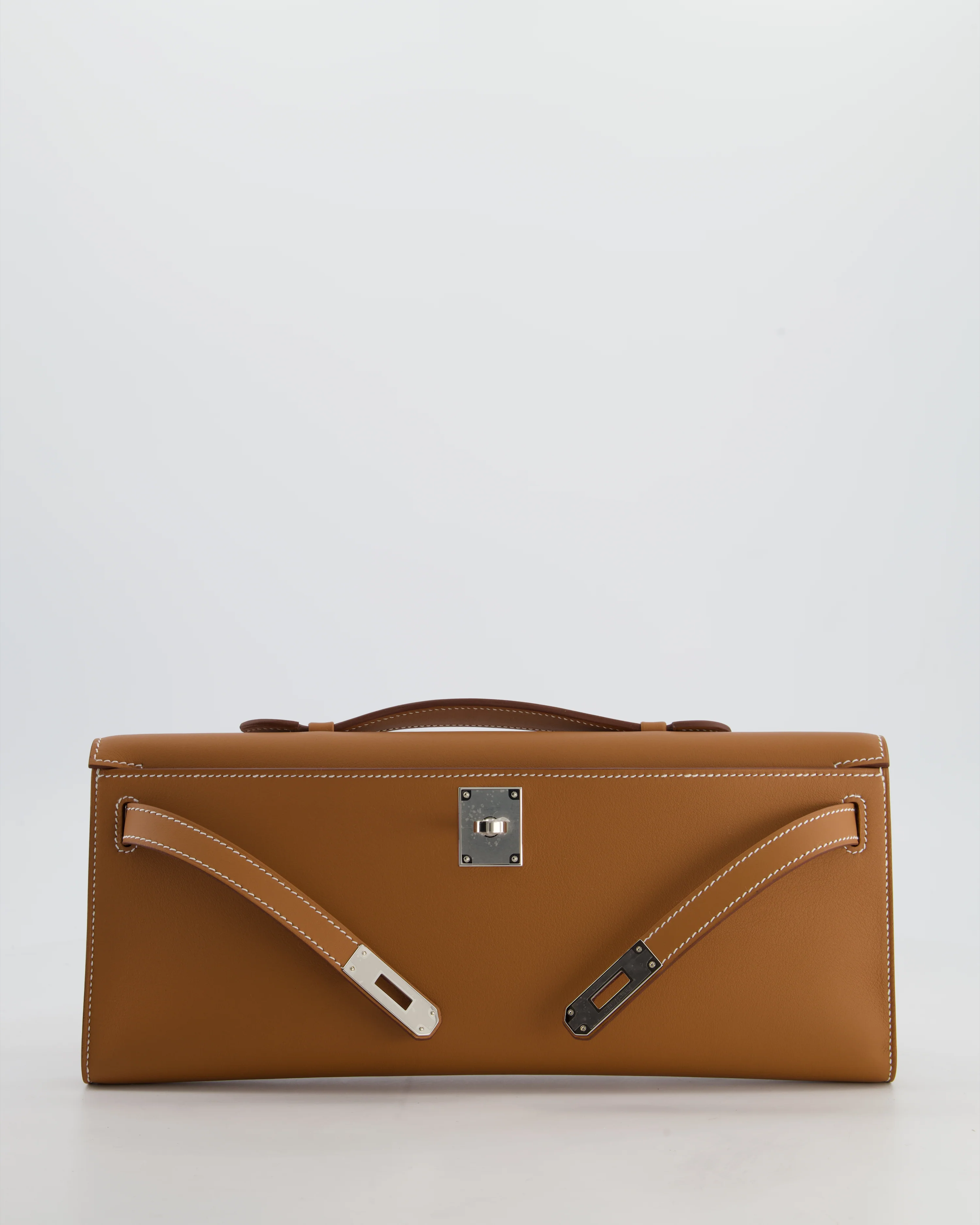 *HOT & RARE* Hermès Kelly Cut Bag in Gold Swift Leather with Palladium Hardware - Image 16