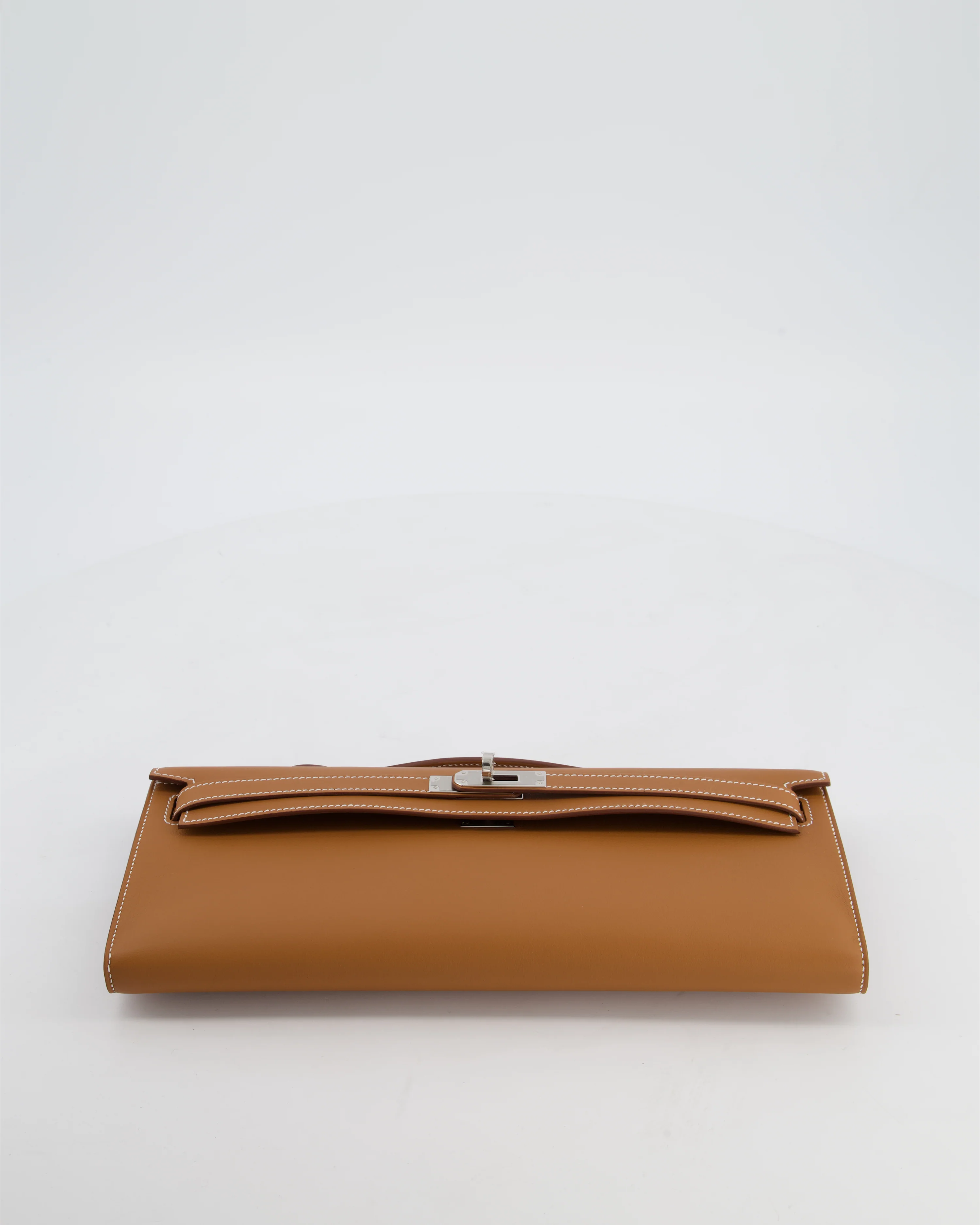 *HOT & RARE* Hermès Kelly Cut Bag in Gold Swift Leather with Palladium Hardware - Image 18