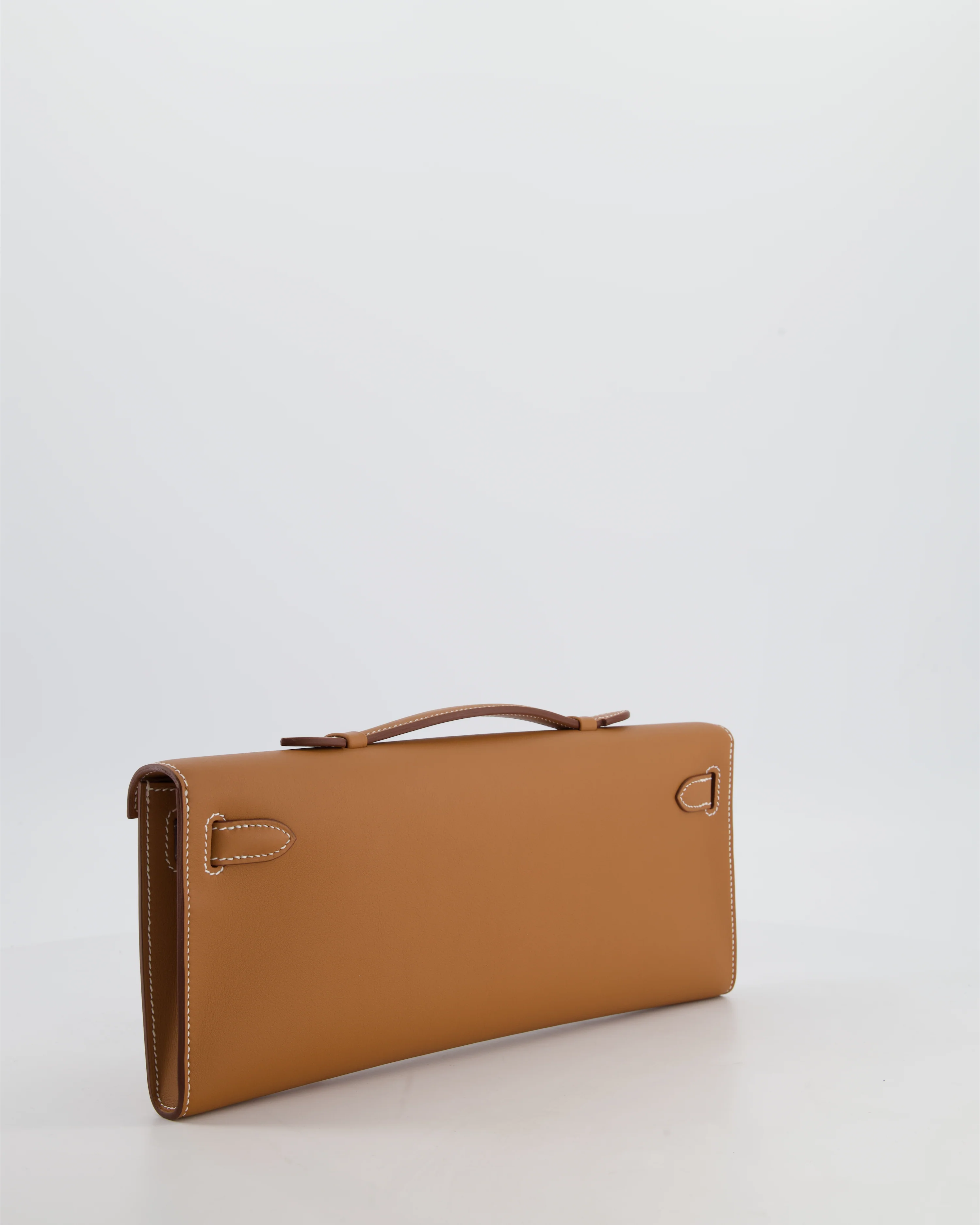*HOT & RARE* Hermès Kelly Cut Bag in Gold Swift Leather with Palladium Hardware - Image 6