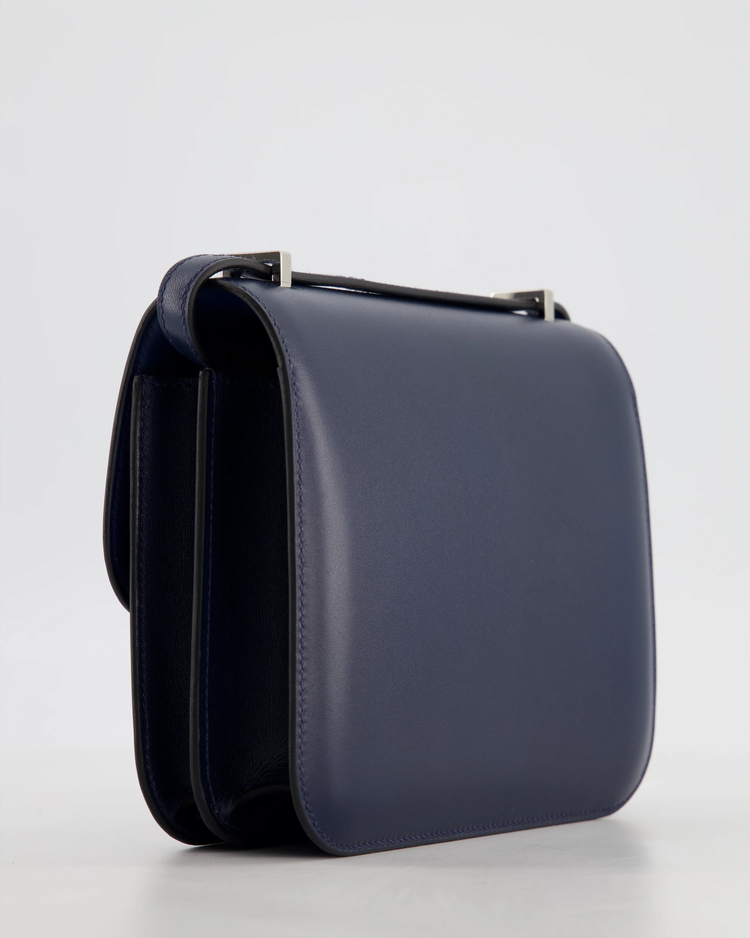 *HOT & RARE* Hermès Mini Constance III Miroir 18 Bag in Bleu Abysse Calfskin Box Leather with Palladium Hardware - Image 15