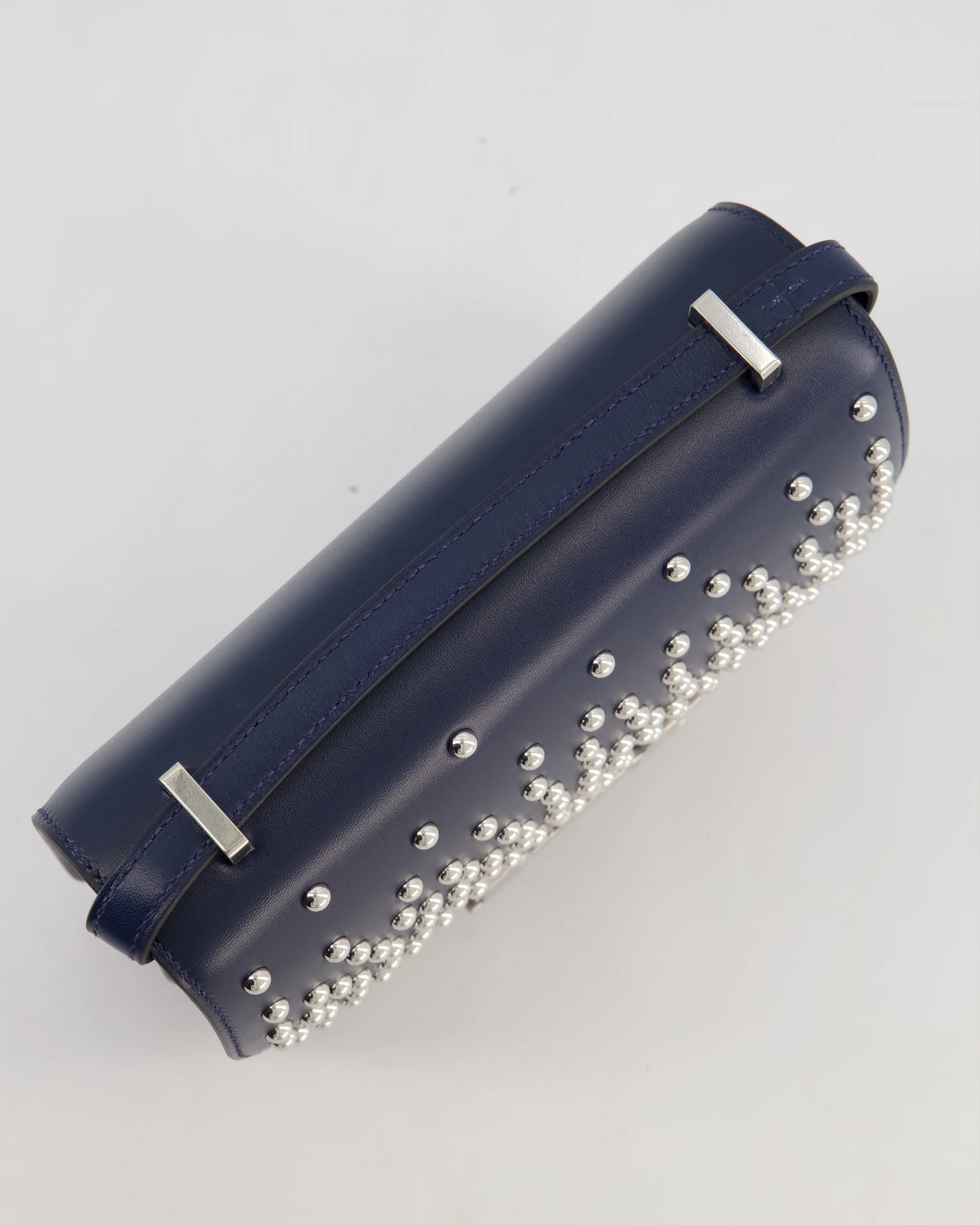 *HOT & RARE* Hermès Mini Constance III Miroir 18 Bag in Bleu Abysse Calfskin Box Leather with Palladium Hardware - Image 17