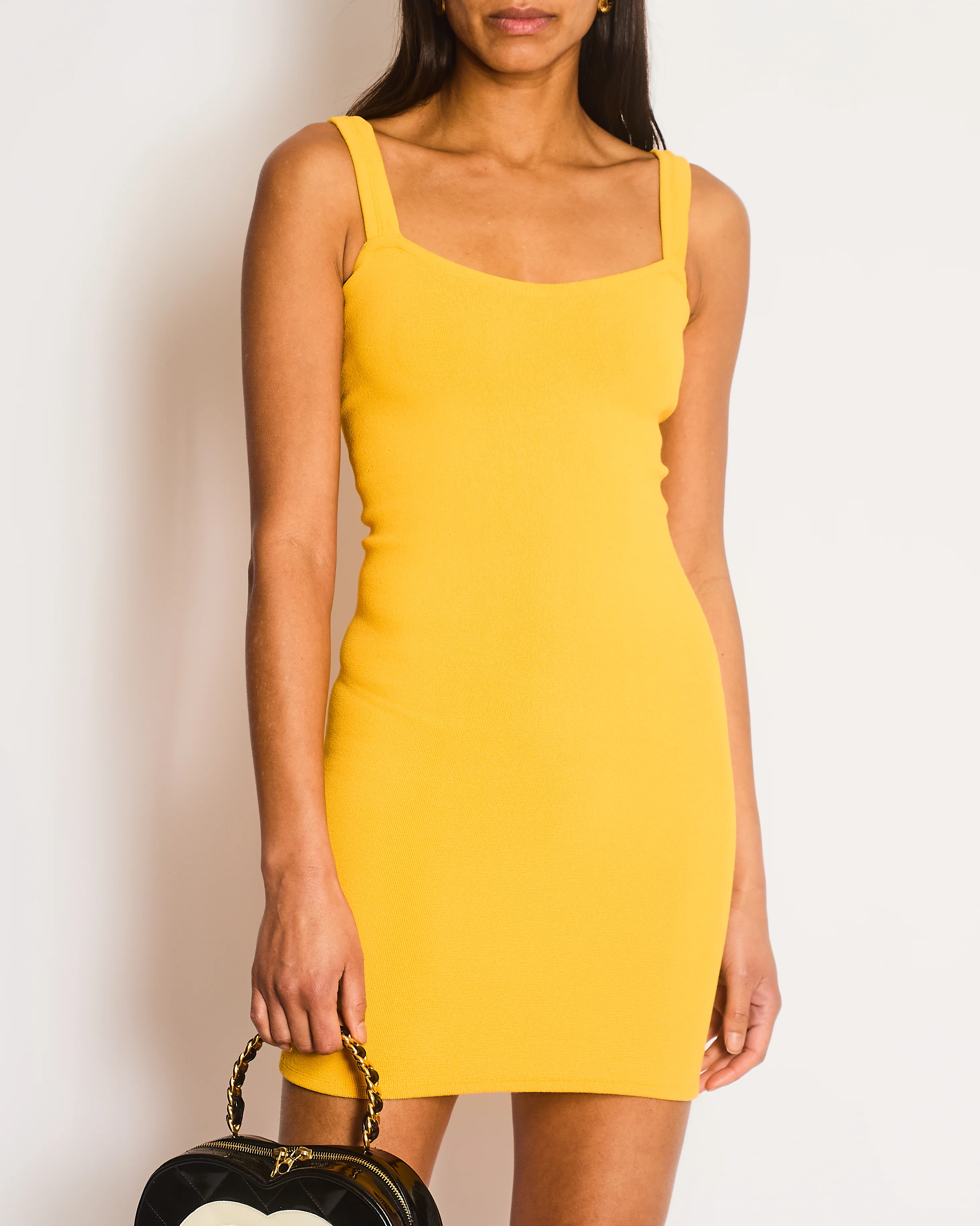 Hunza G Yellow Fitted Beach Dress Size XS (UK 6) - Image 3