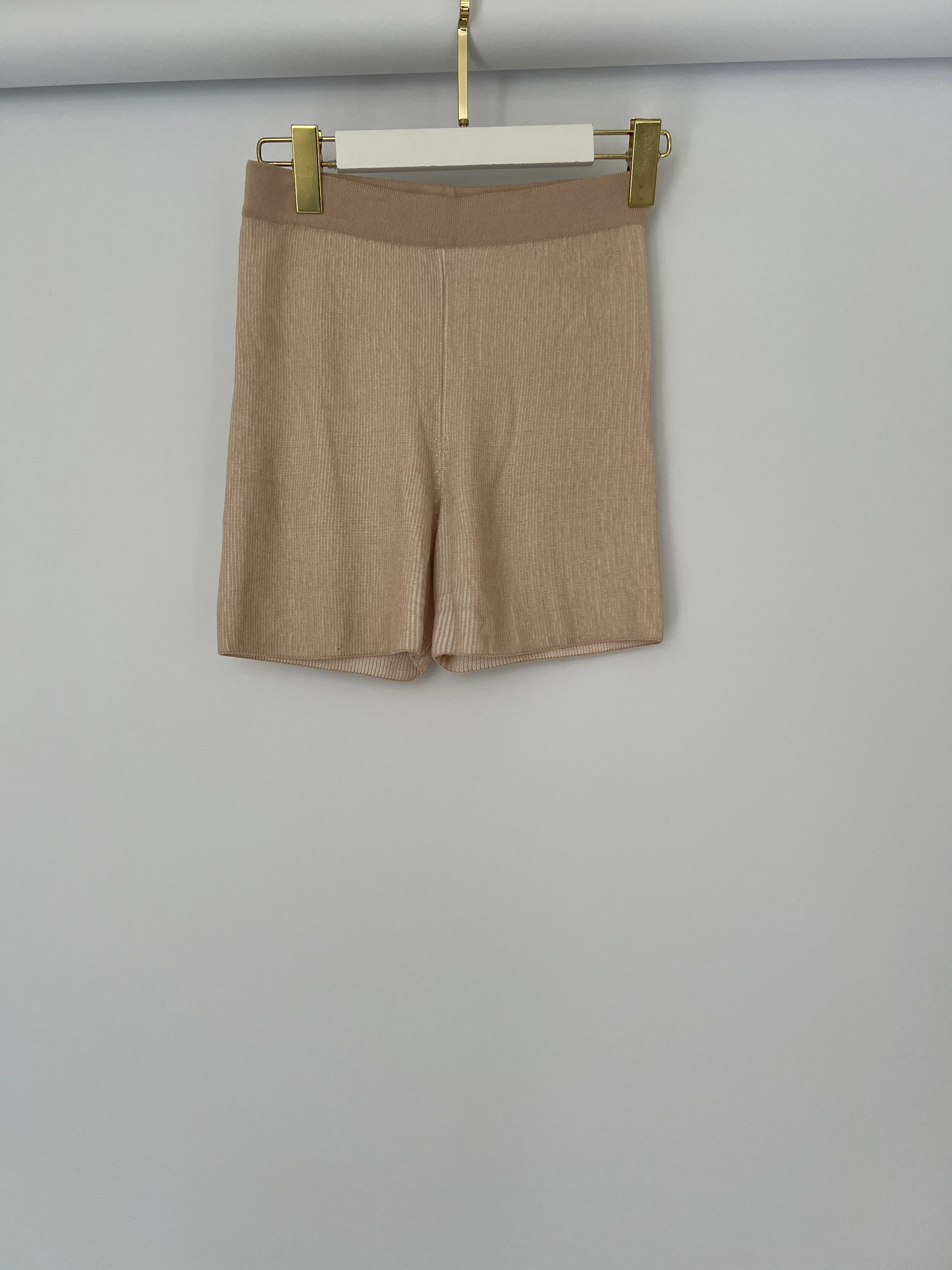 Jacquemus Beige Rib Knit Mini Shorts and Crop Top Set Size Small - Image 20