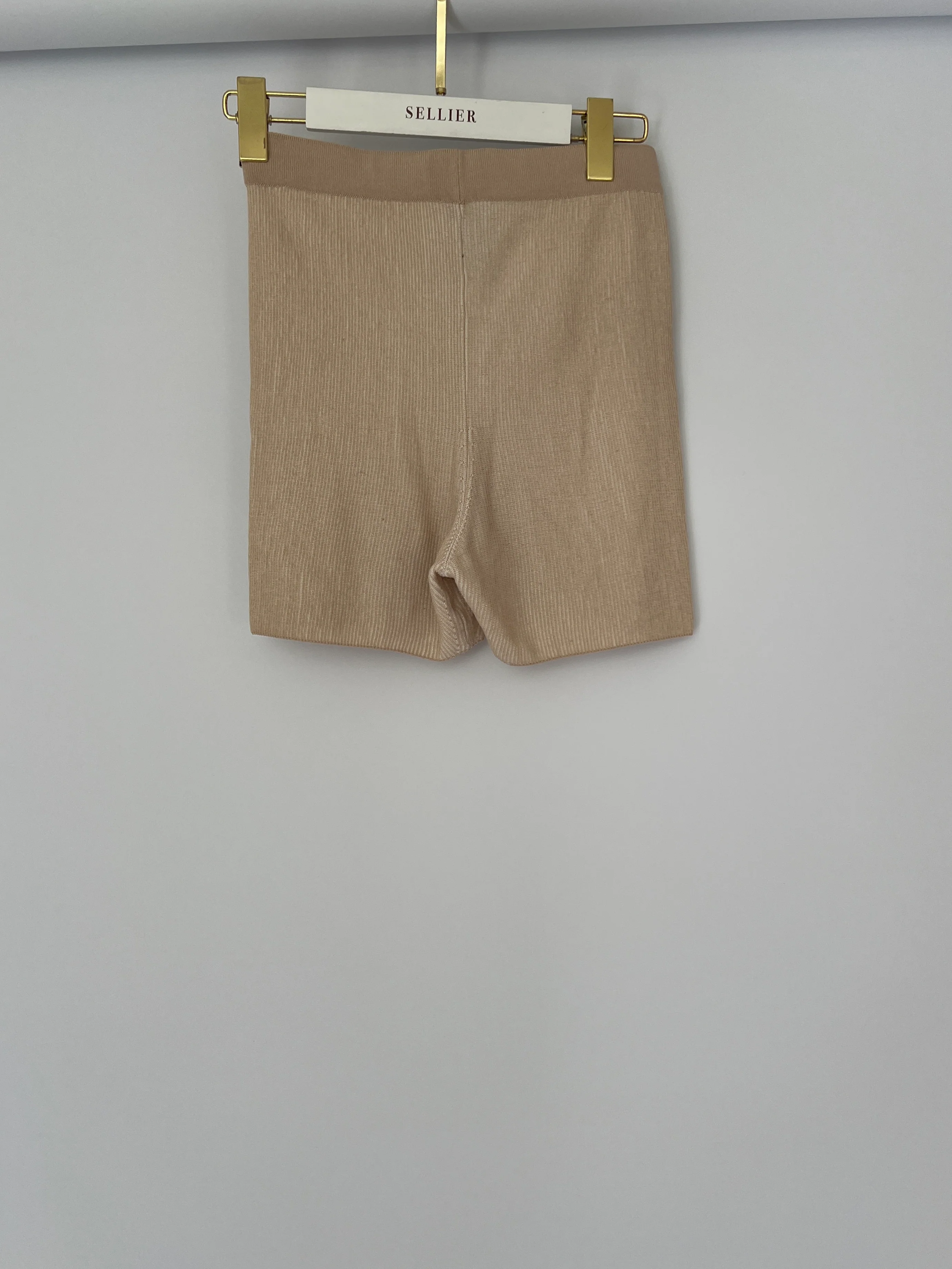 Jacquemus Beige Rib Knit Mini Shorts and Crop Top Set Size Small - Image 21
