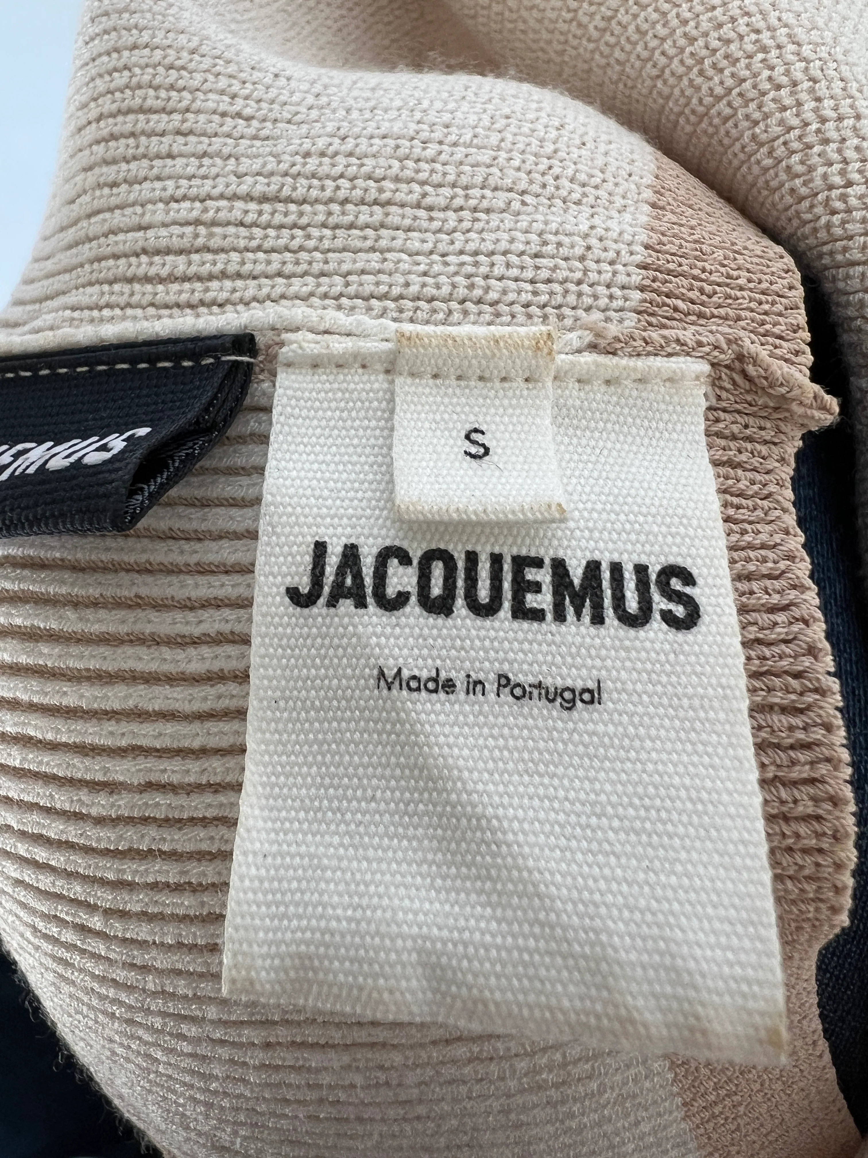 Jacquemus Beige Rib Knit Mini Shorts and Crop Top Set Size Small - Image 23