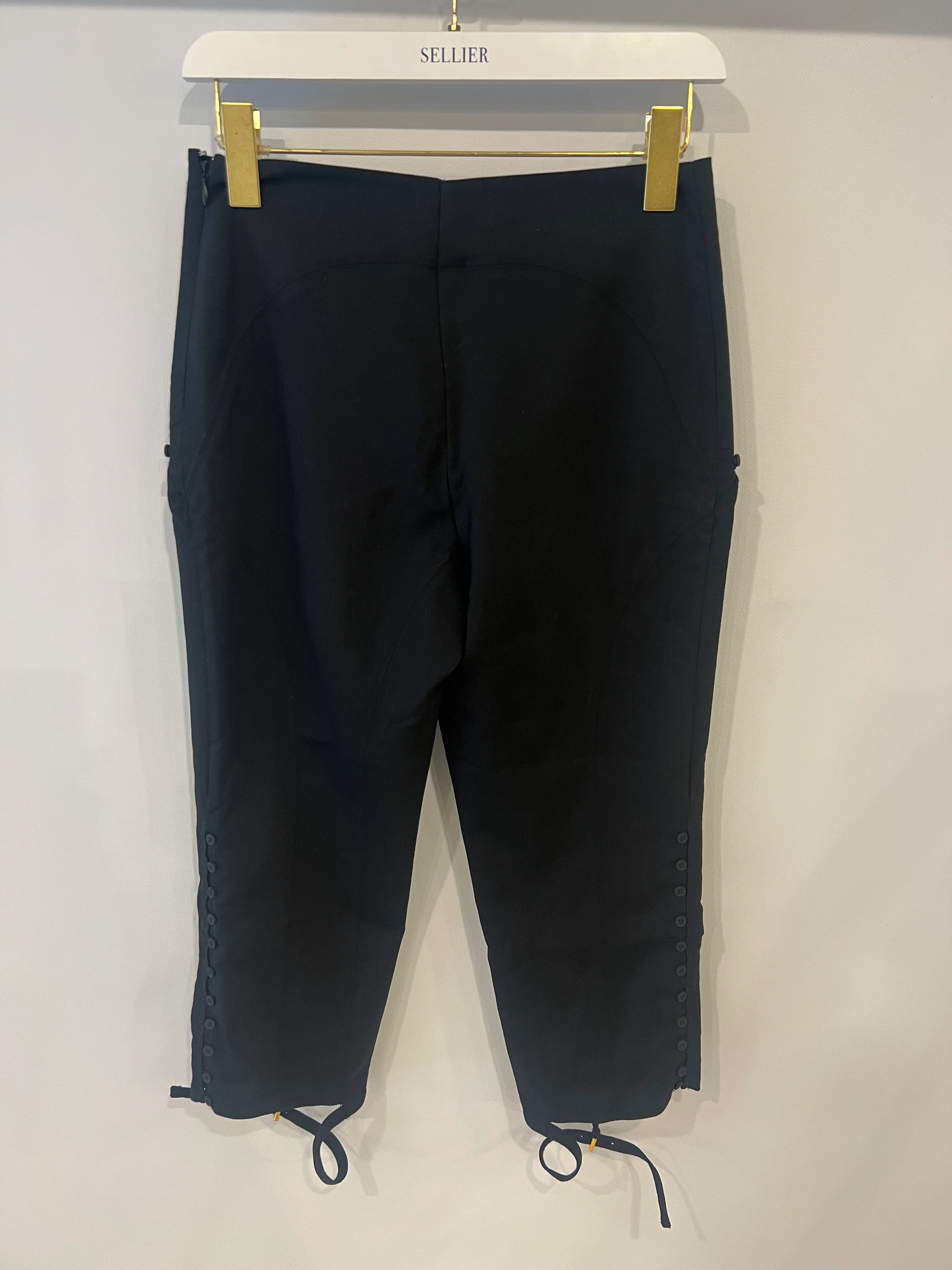 Jacquemus Black Le Caraco Trousers with Button and Buckles Details Size FR 38 (UK 10) - Image 11