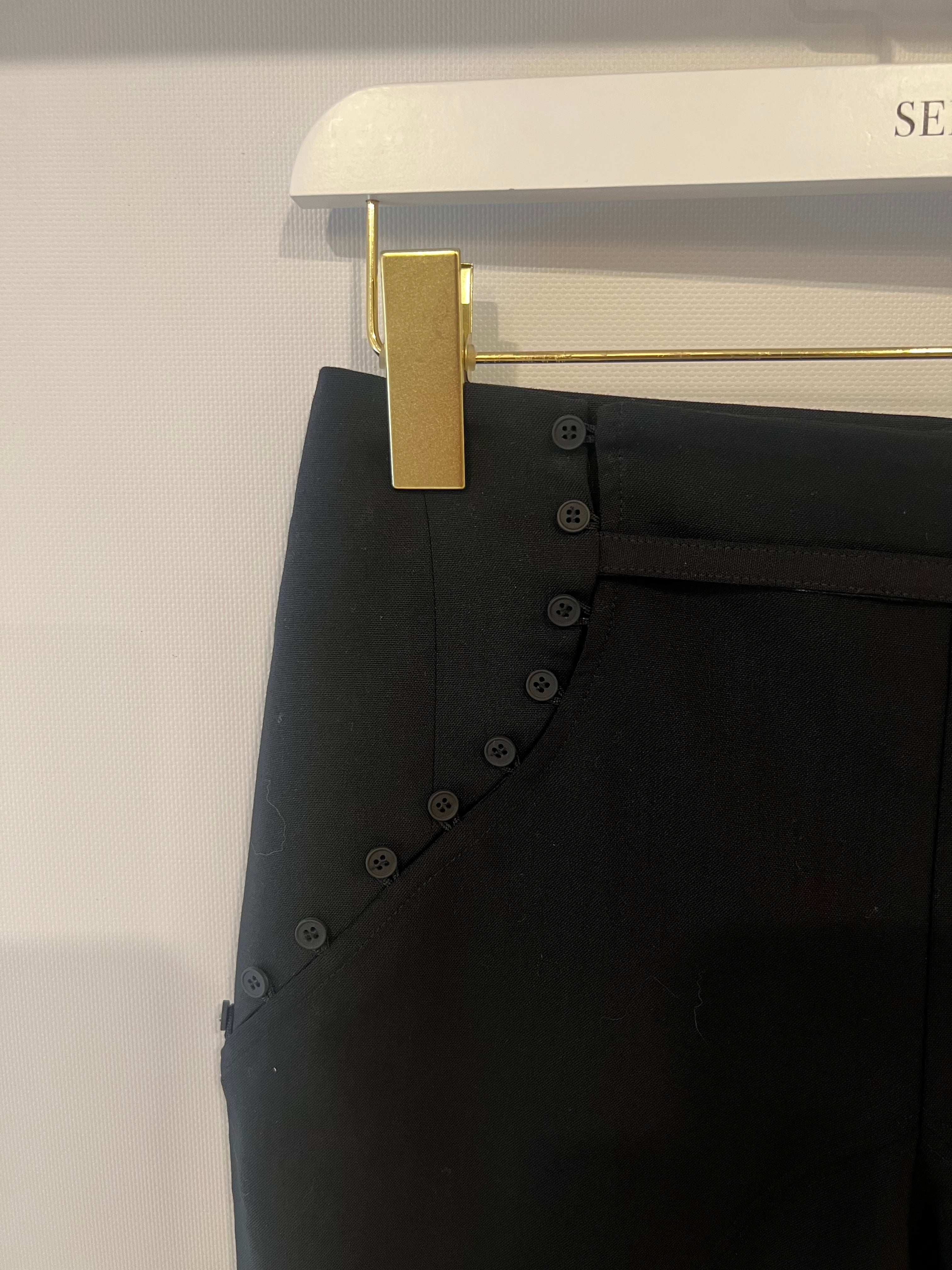 Jacquemus Black Le Caraco Trousers with Button and Buckles Details Size FR 38 (UK 10) - Image 13