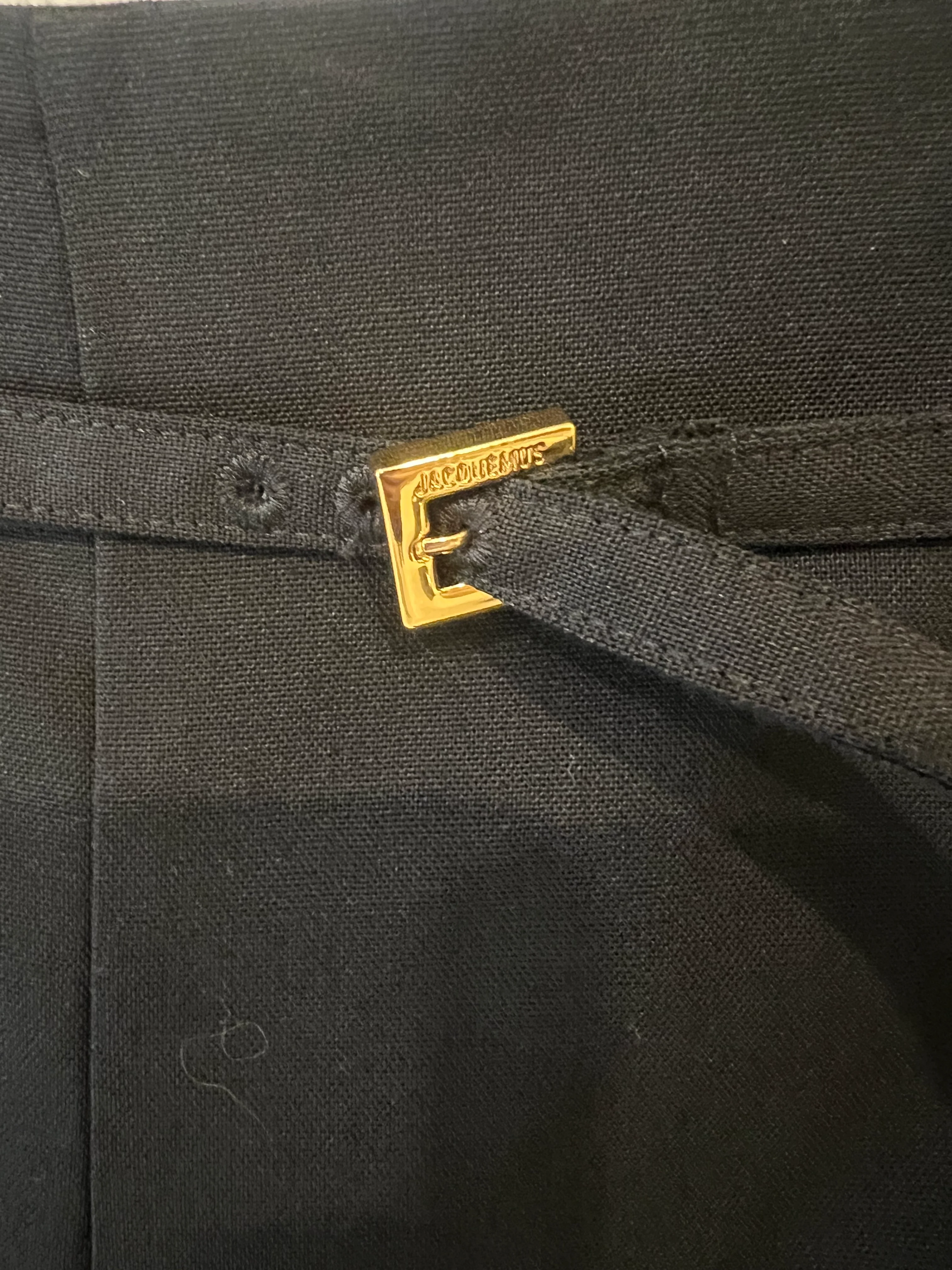 Jacquemus Black Le Caraco Trousers with Button and Buckles Details Size FR 38 (UK 10) - Image 14