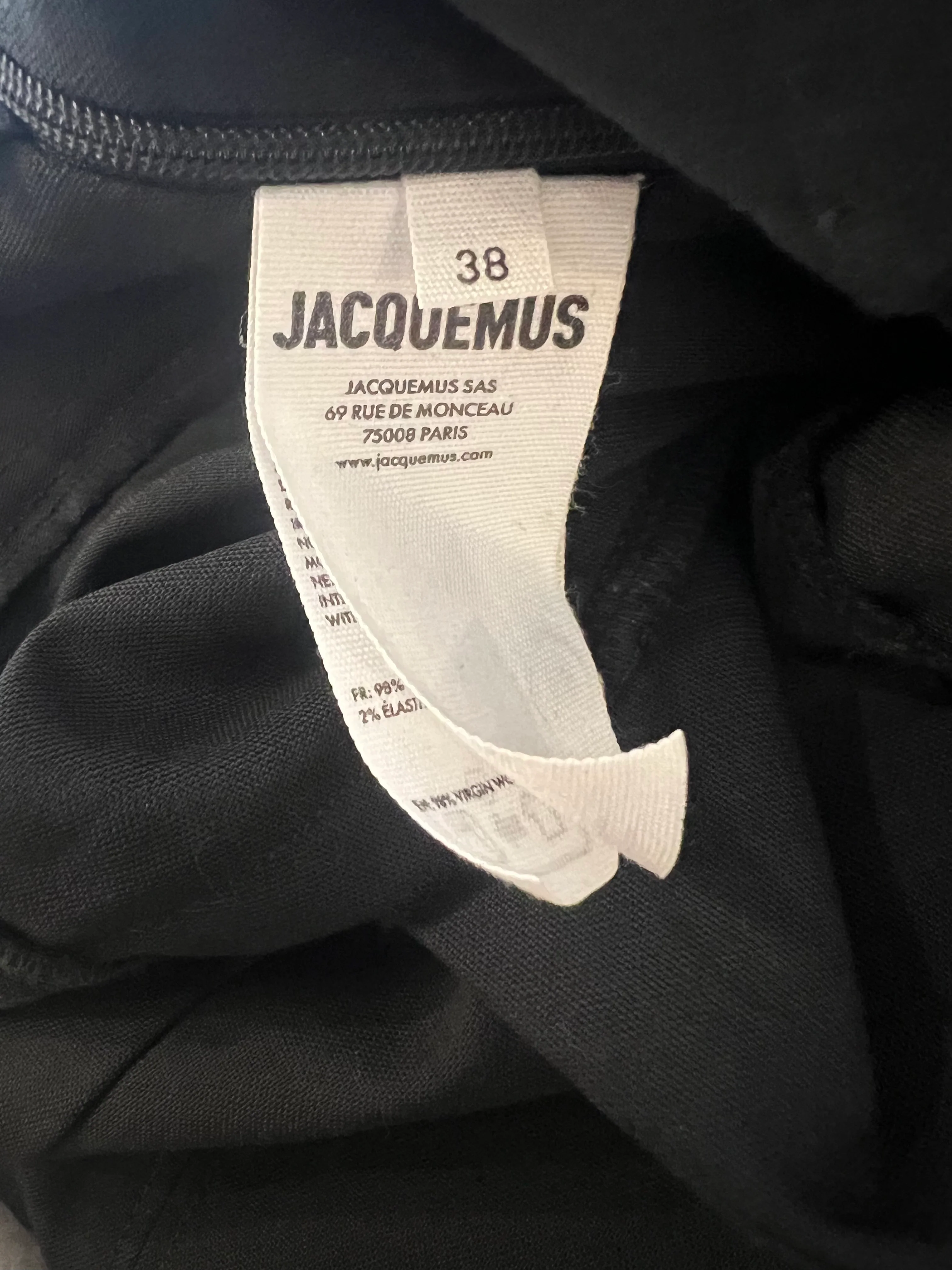 Jacquemus Black Le Caraco Trousers with Button and Buckles Details Size FR 38 (UK 10) - Image 17