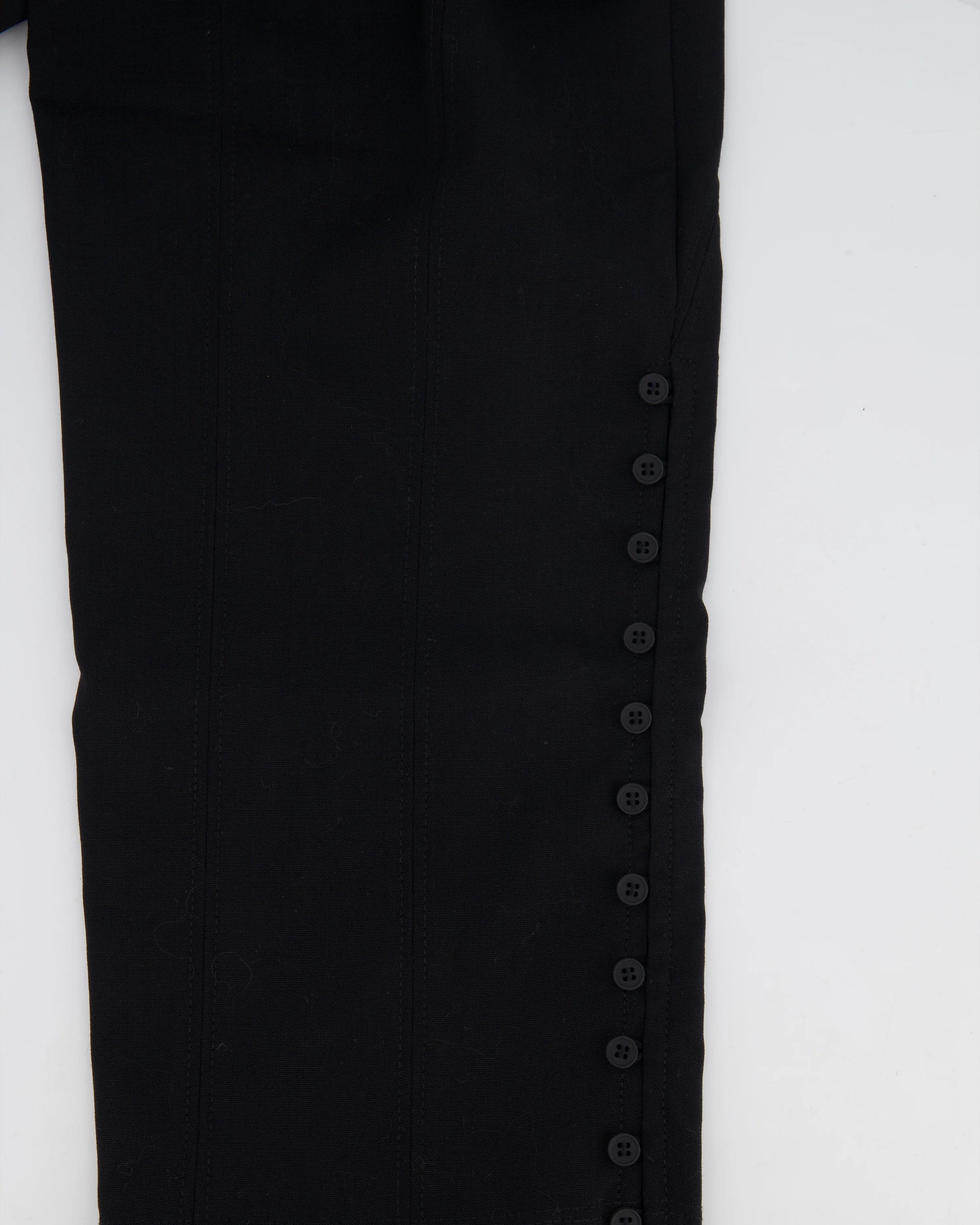 Jacquemus Black Le Caraco Trousers with Button and Buckles Details Size FR 38 (UK 10) - Image 9