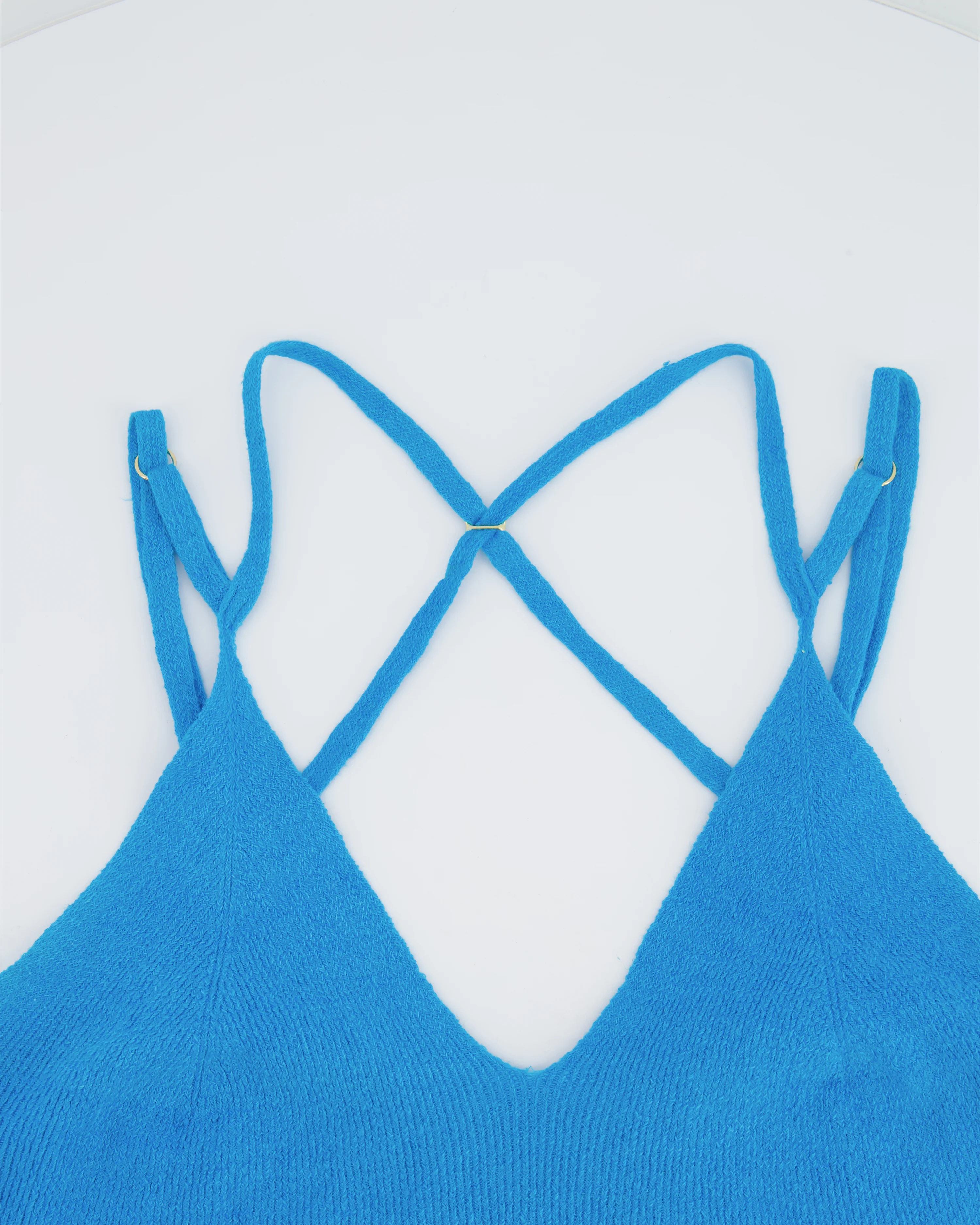 Jacquemus Blue Cropped Top with Back Strap Details FR 38 (UK 10) - Image 3