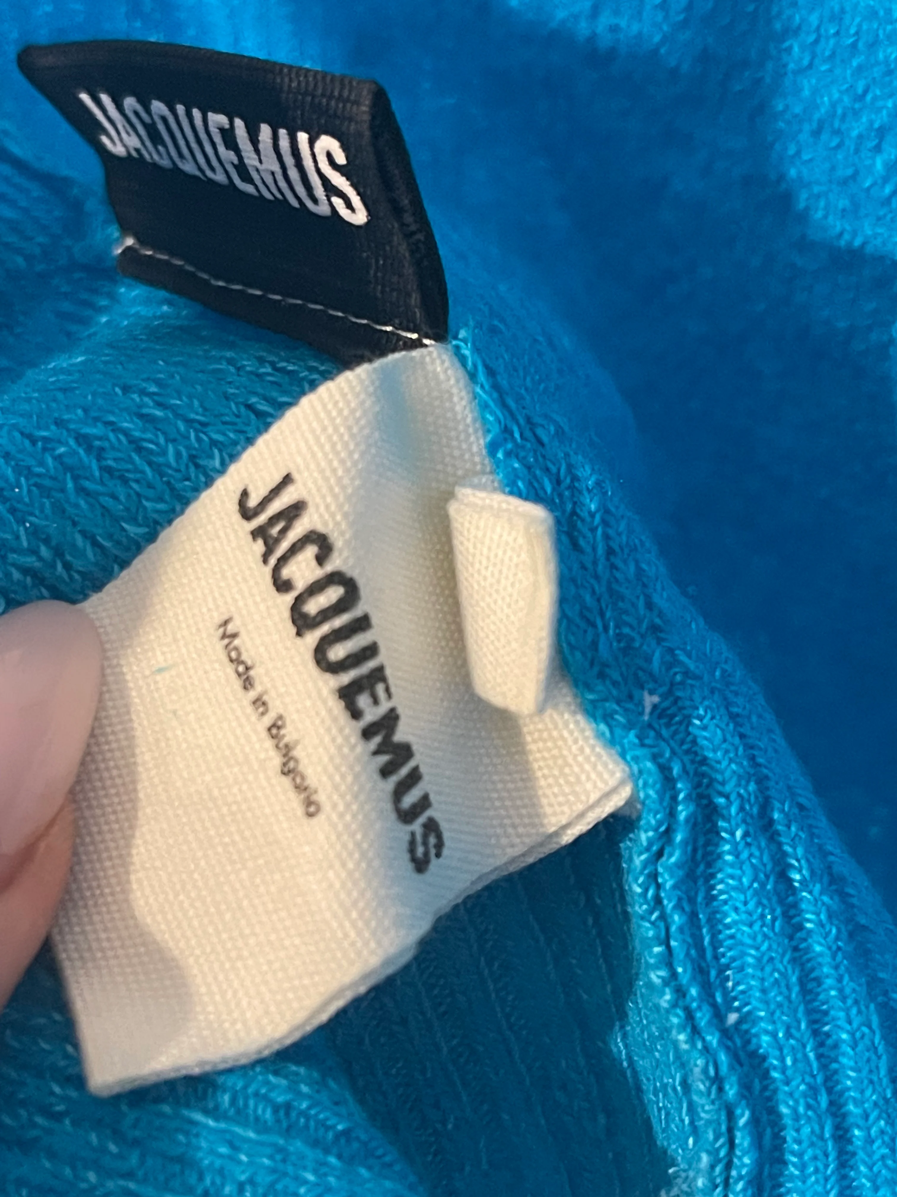 Jacquemus Blue Cropped Top with Back Strap Details FR 38 (UK 10) - Image 8
