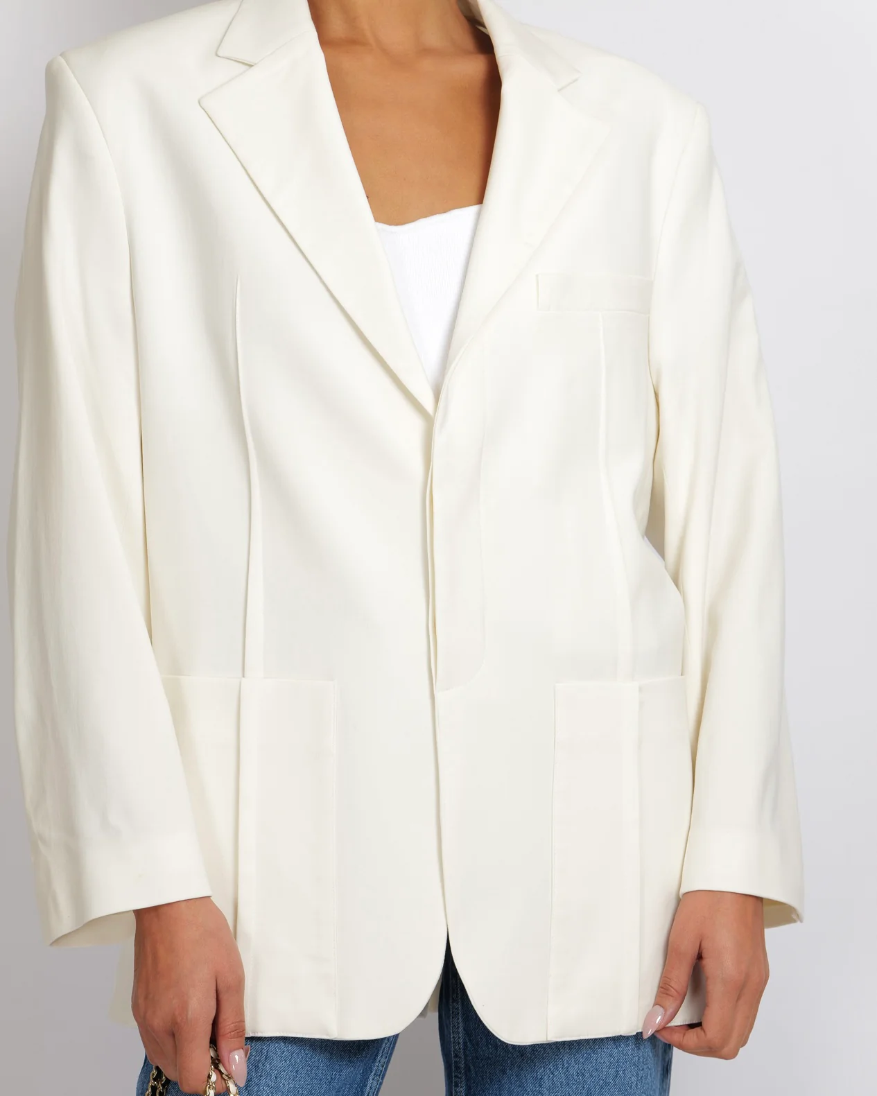 Jacquemus Ivory Le Papier La Veste d'Homme Blazer Jacket Size FR 36 (UK 8) RRP £700 - Image 2