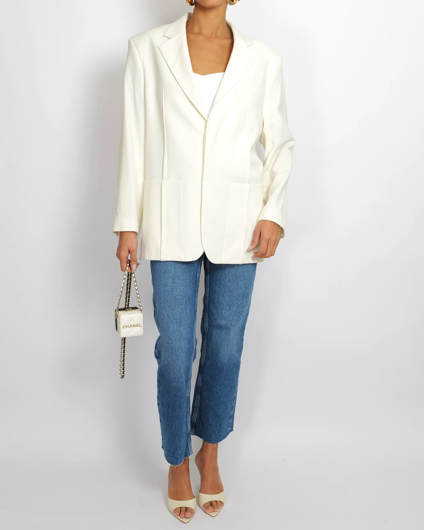 Jacquemus Ivory Le Papier La Veste d'Homme Blazer Jacket Size FR 36 (UK 8) RRP £700 - Image 4