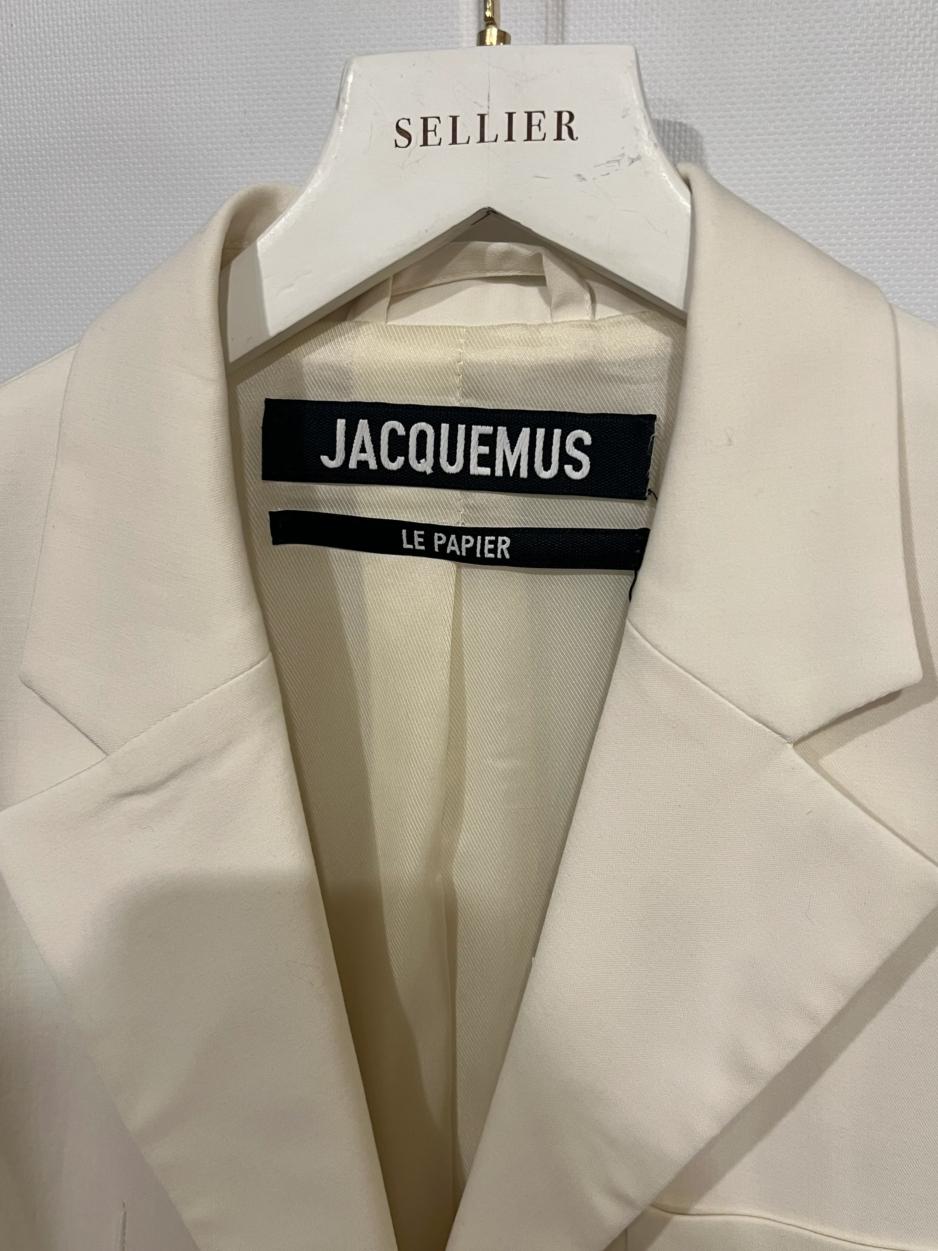 Jacquemus Ivory Le Papier La Veste d'Homme Blazer Jacket Size FR 36 (UK 8) RRP £700 - Image 7