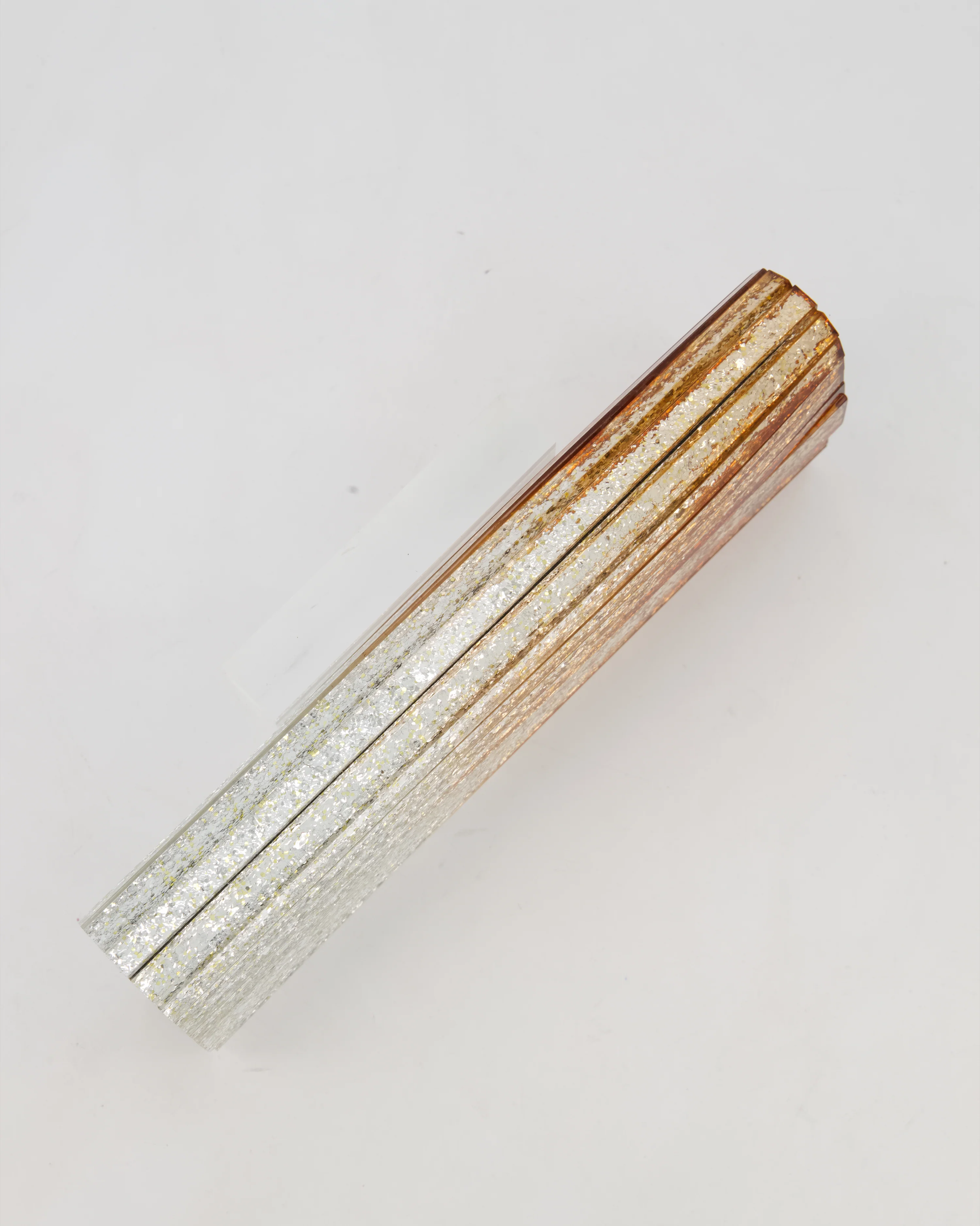 Jimmy Choo Gold Fine Glitter Acrylic Clutch Bag with Gold Chain RRP £650 - Image 16
