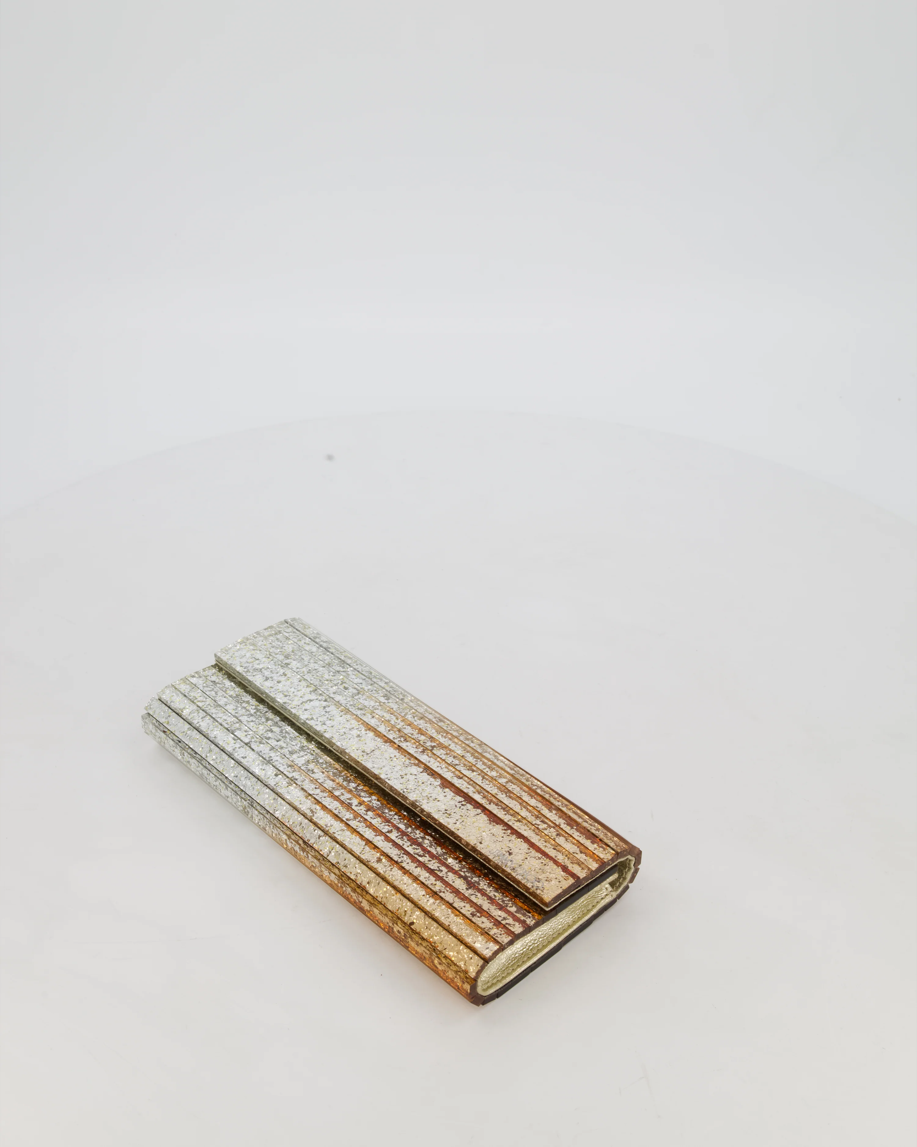 Jimmy Choo Gold Fine Glitter Acrylic Clutch Bag with Gold Chain RRP £650 - Image 19