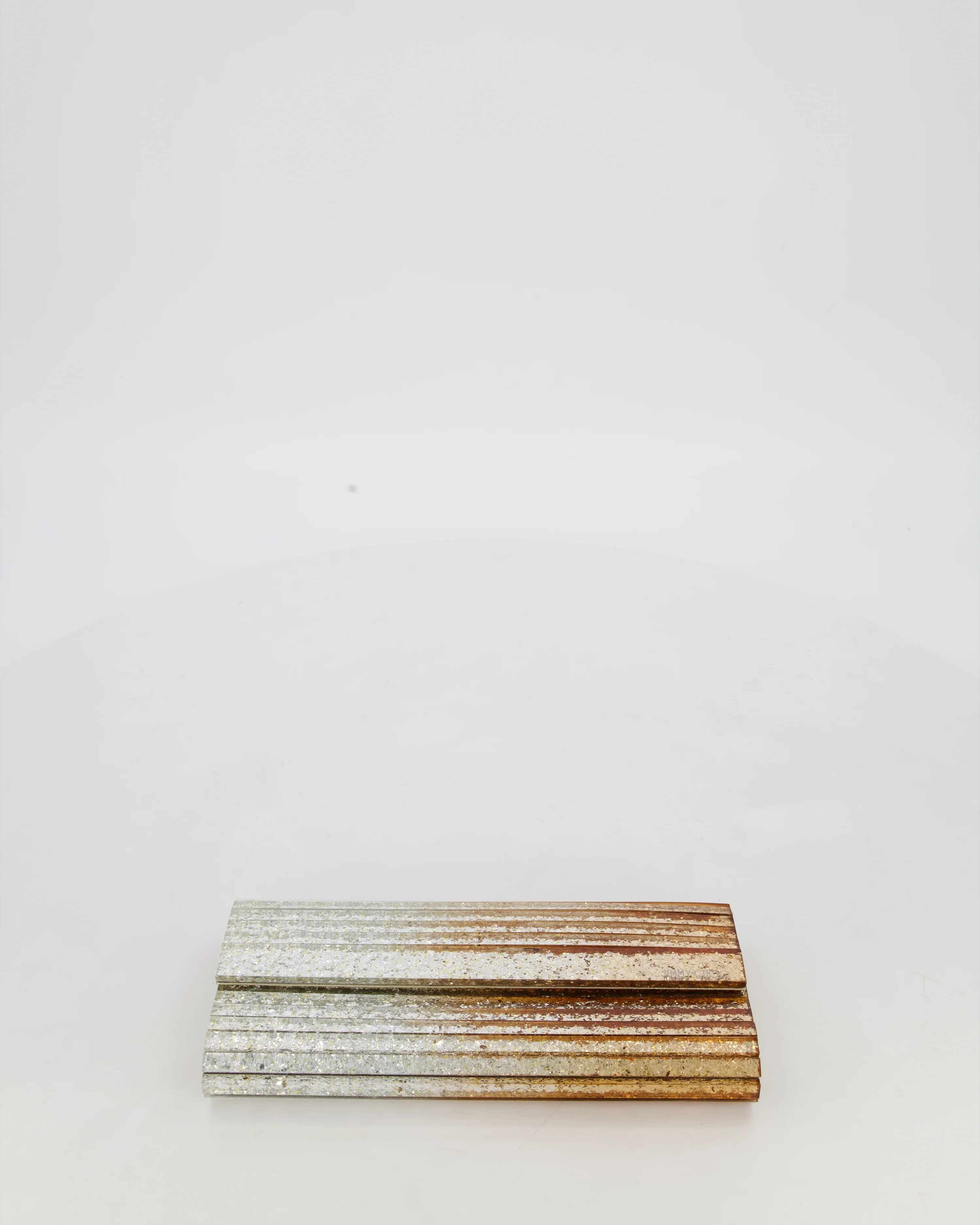 Jimmy Choo Gold Fine Glitter Acrylic Clutch Bag with Gold Chain RRP £650 - Image 20