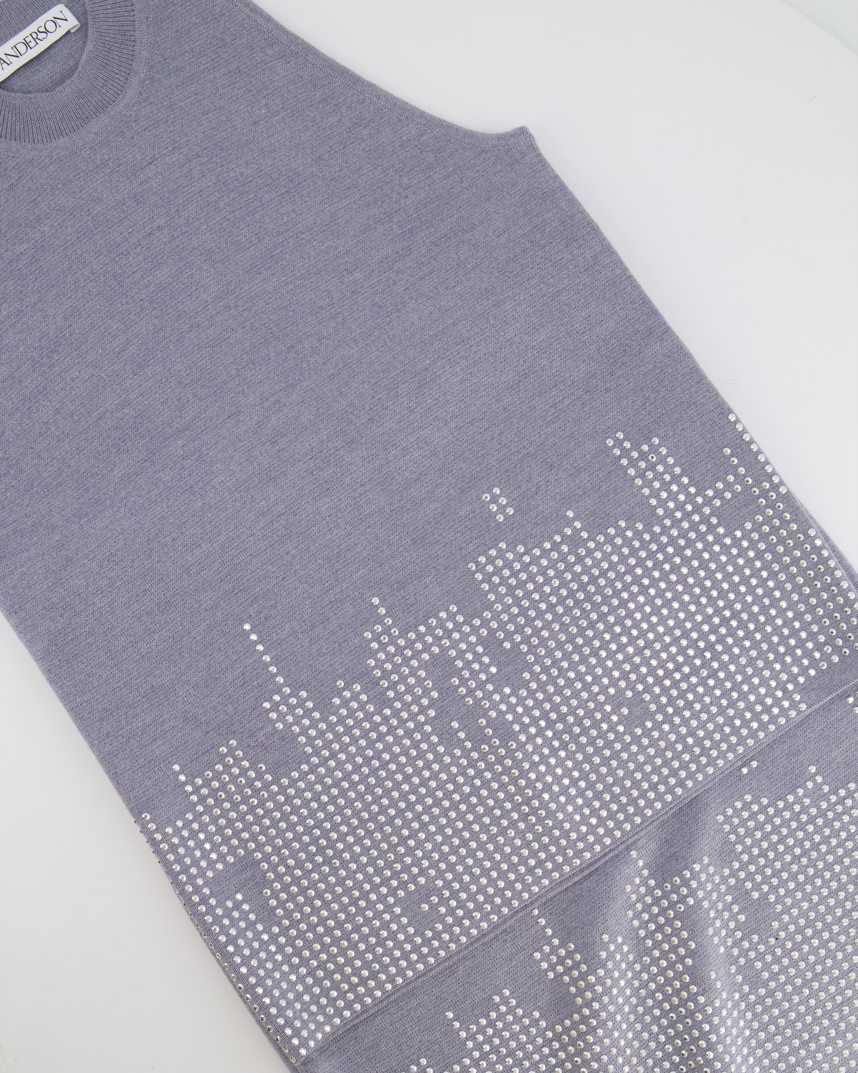 JW Anderson Grey Wool Embellished Set , Mini Skirt and Top Set Size XS (UK 6) RRP £700 - Image 3