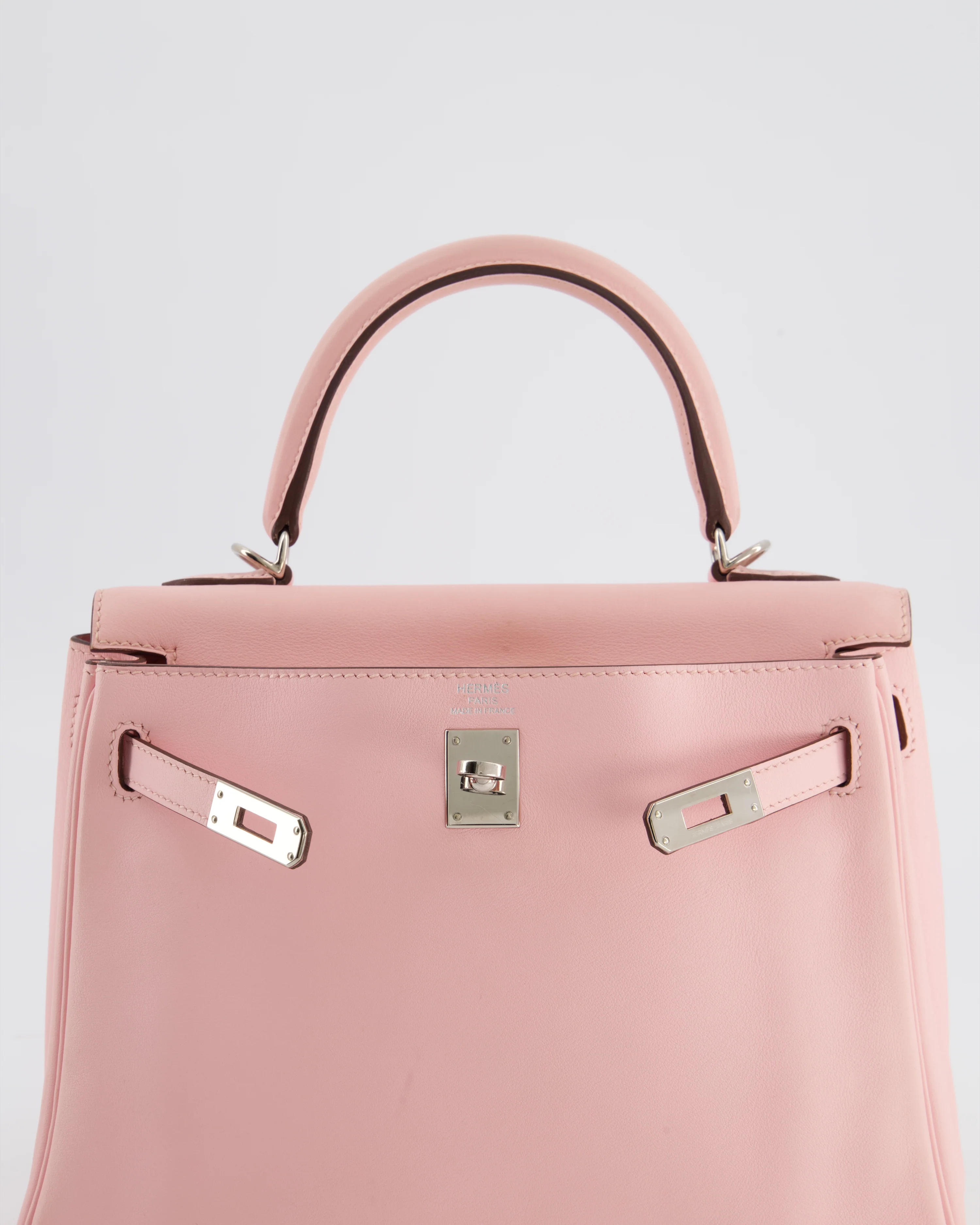Hermès Kelly 25 Retourne Bag in Rose Sakura Swift Leather with Palladium Hardware - Image 10