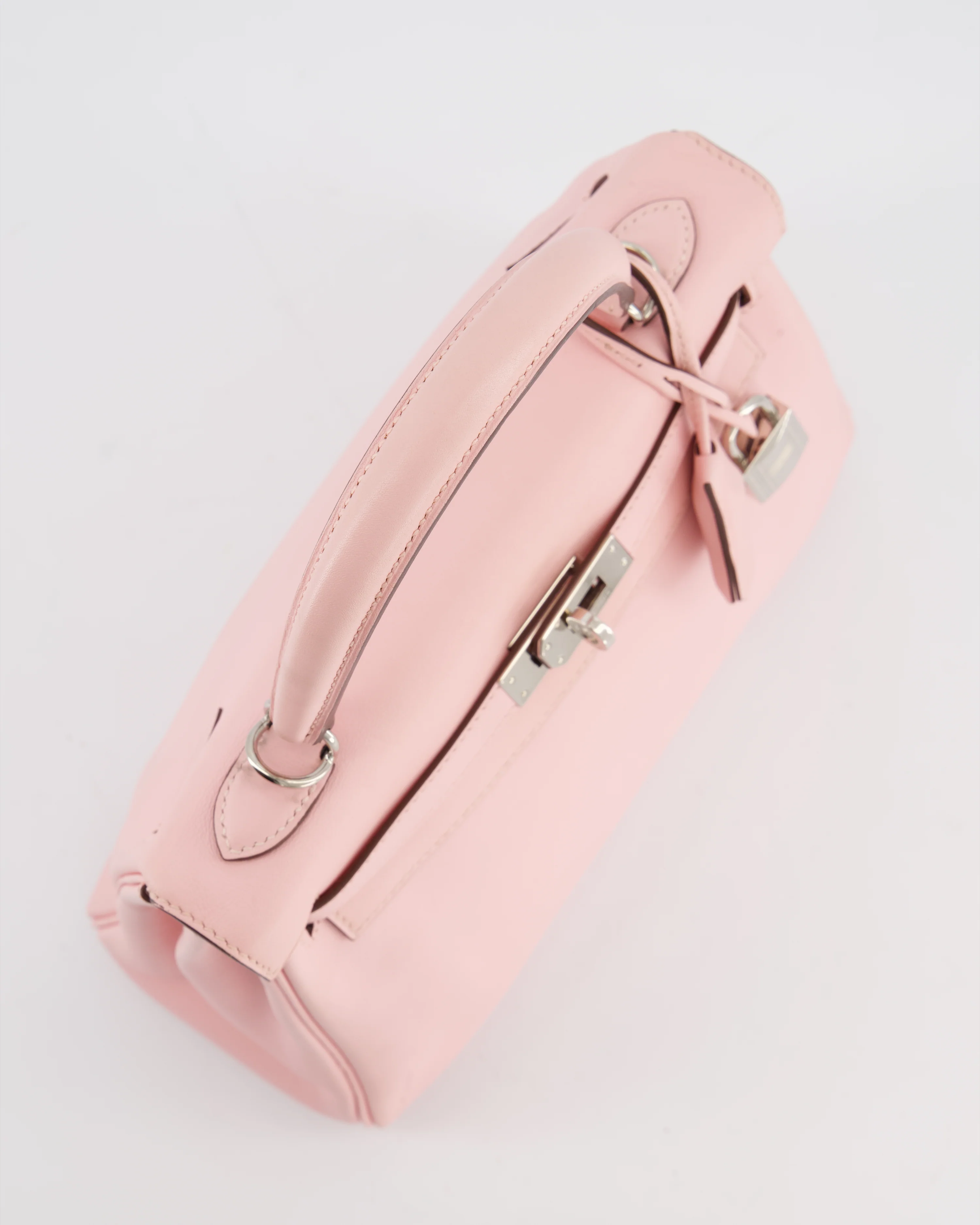 Hermès Kelly 25 Retourne Bag in Rose Sakura Swift Leather with Palladium Hardware - Image 12