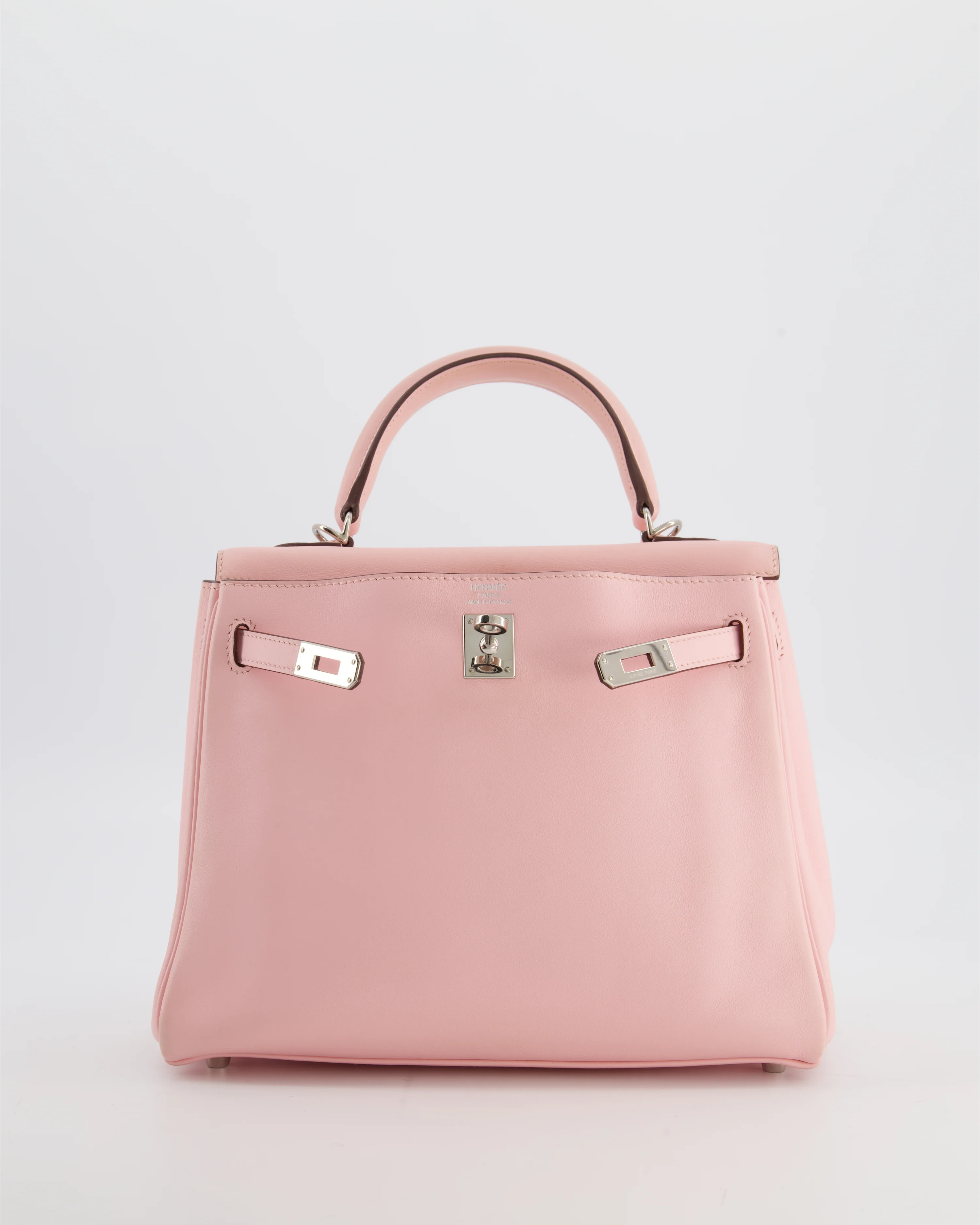 Hermès Kelly 25 Retourne Bag in Rose Sakura Swift Leather with Palladium Hardware - Image 13