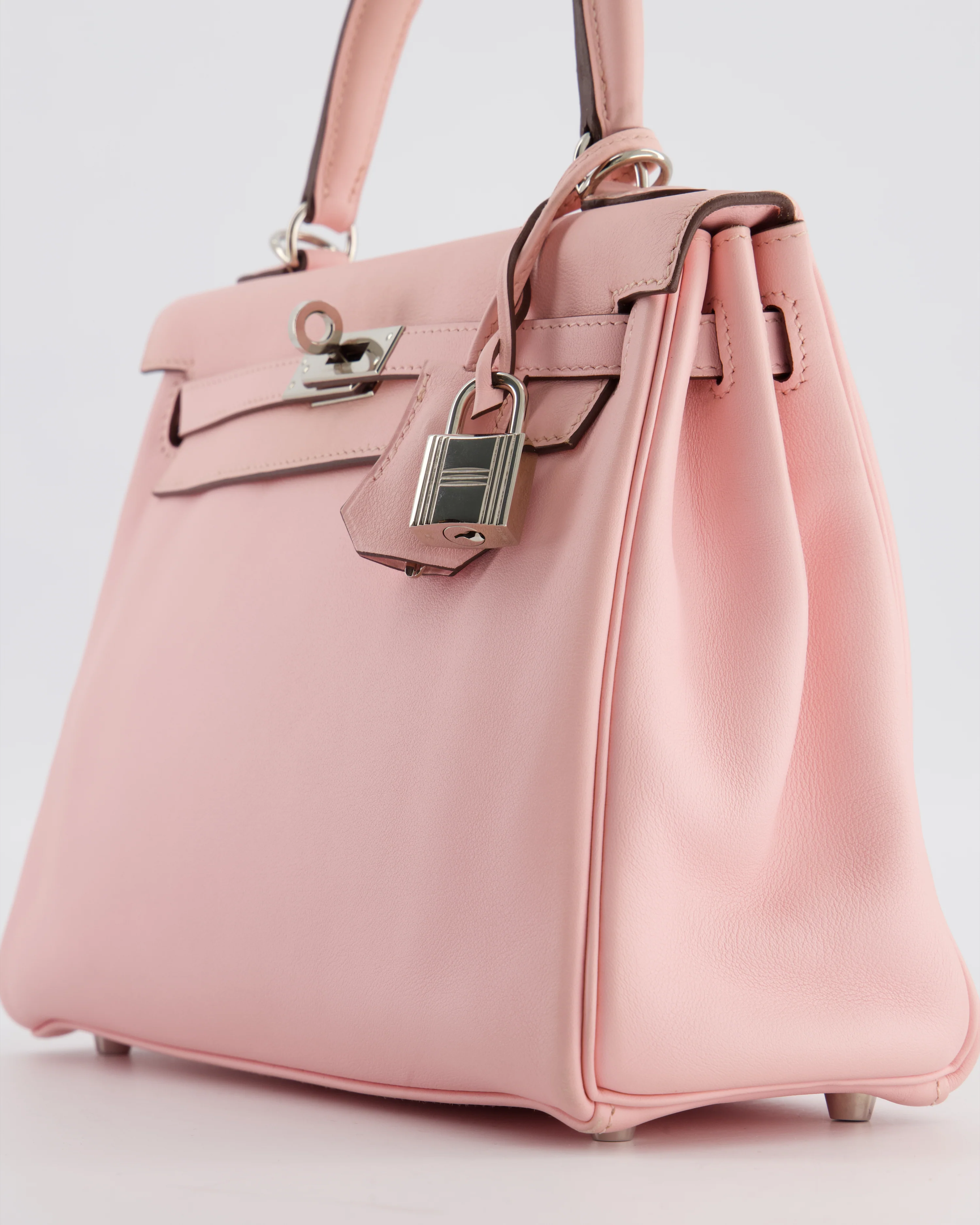 Hermès Kelly 25 Retourne Bag in Rose Sakura Swift Leather with Palladium Hardware - Image 14