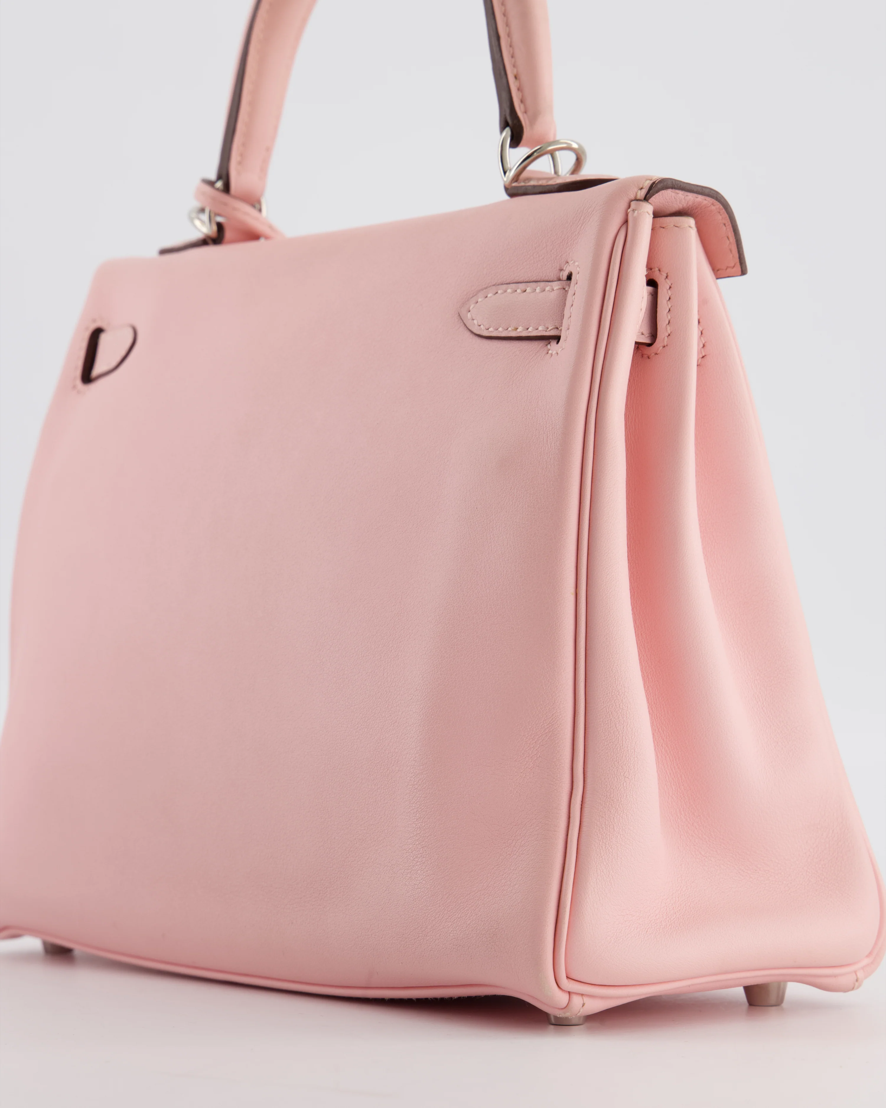 Hermès Kelly 25 Retourne Bag in Rose Sakura Swift Leather with Palladium Hardware - Image 16