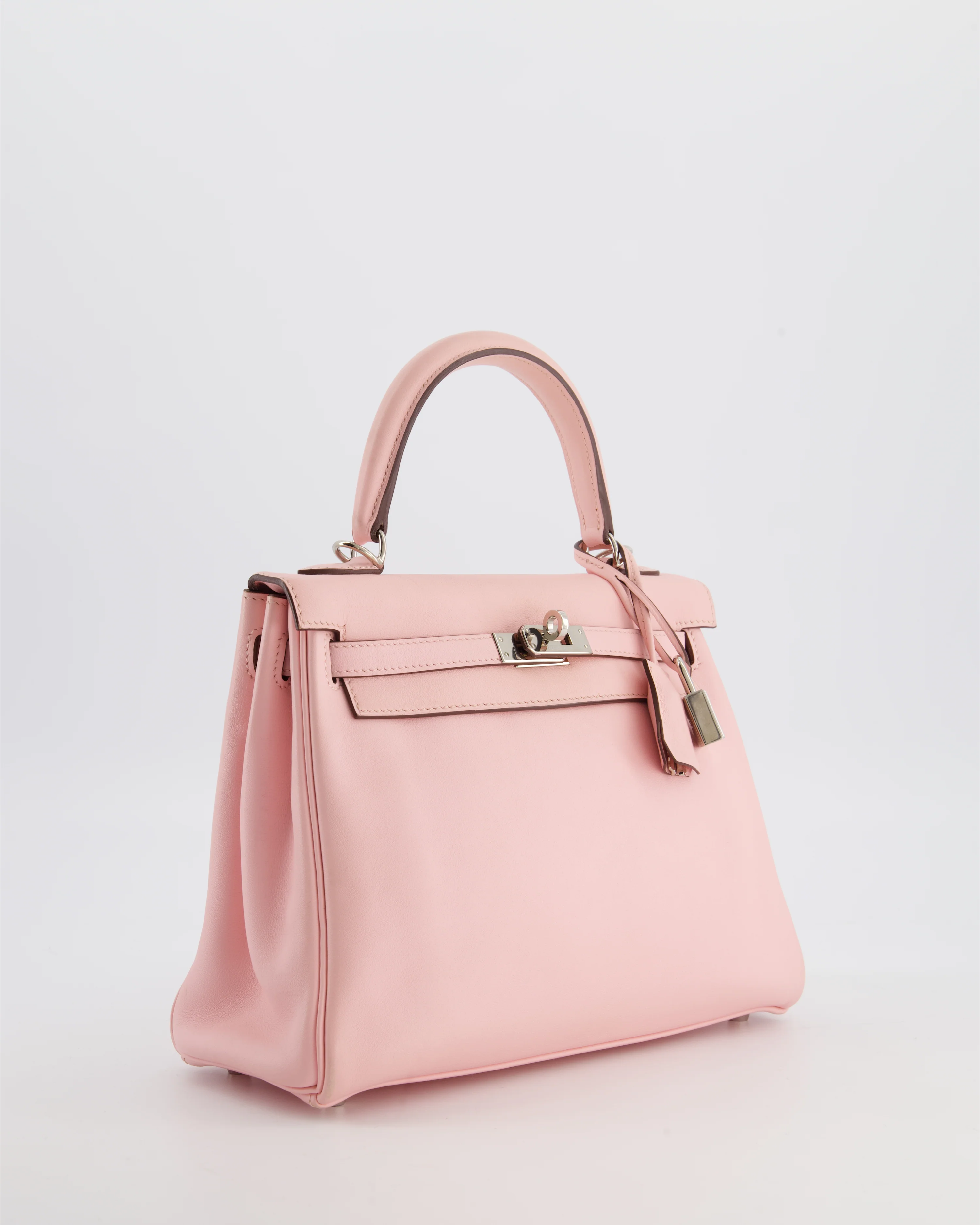 Hermès Kelly 25 Retourne Bag in Rose Sakura Swift Leather with Palladium Hardware - Image 3