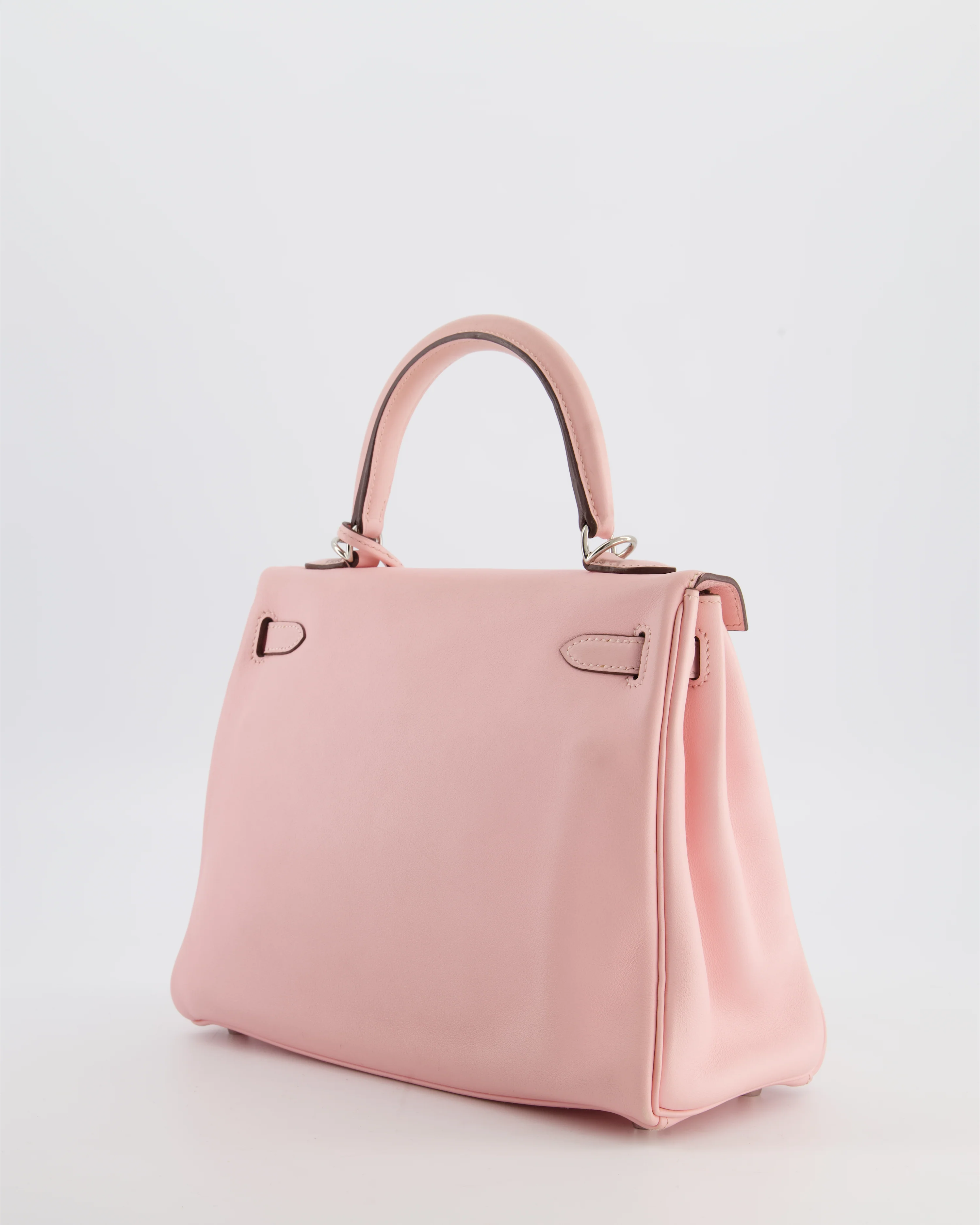 Hermès Kelly 25 Retourne Bag in Rose Sakura Swift Leather with Palladium Hardware - Image 5