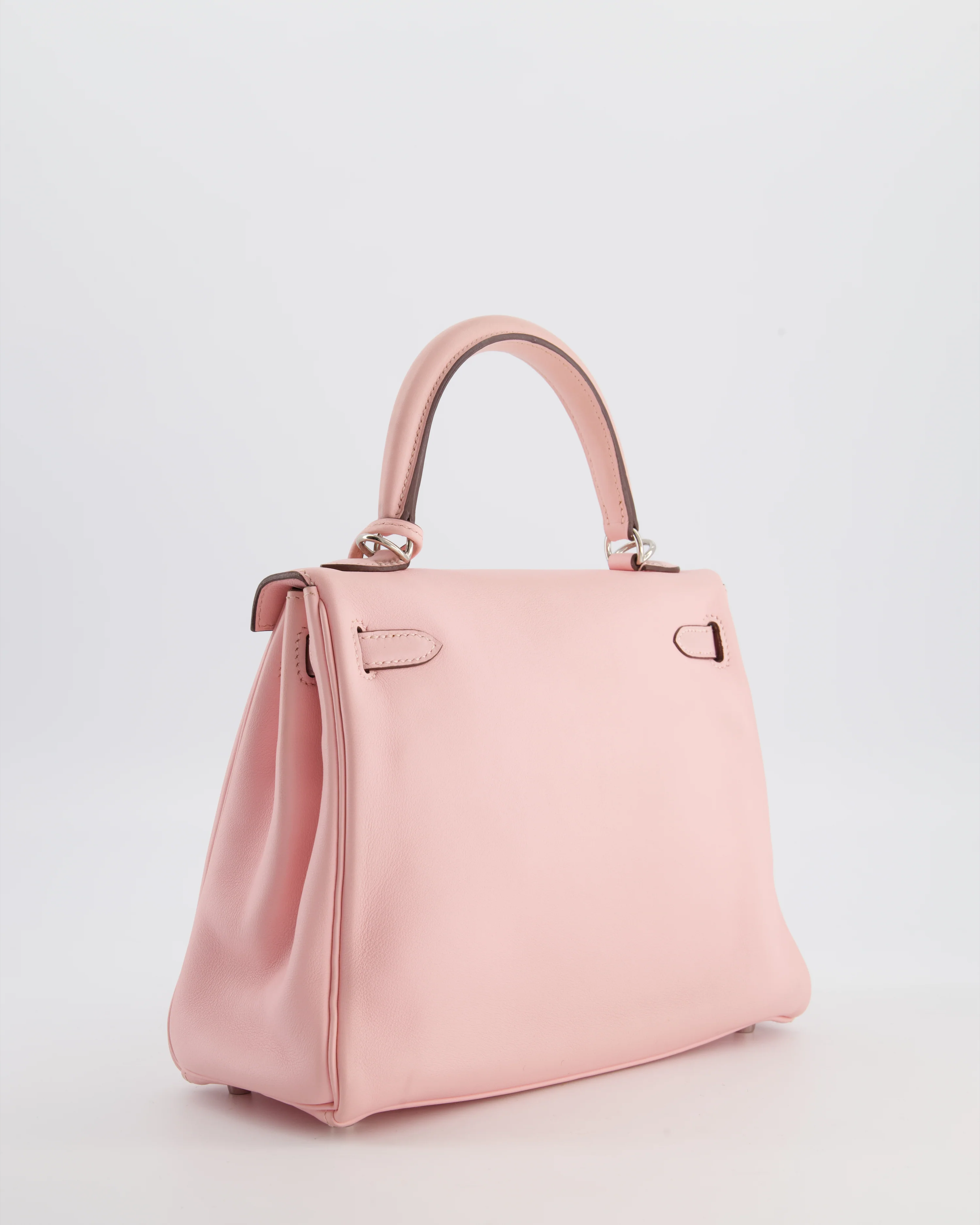 Hermès Kelly 25 Retourne Bag in Rose Sakura Swift Leather with Palladium Hardware - Image 7