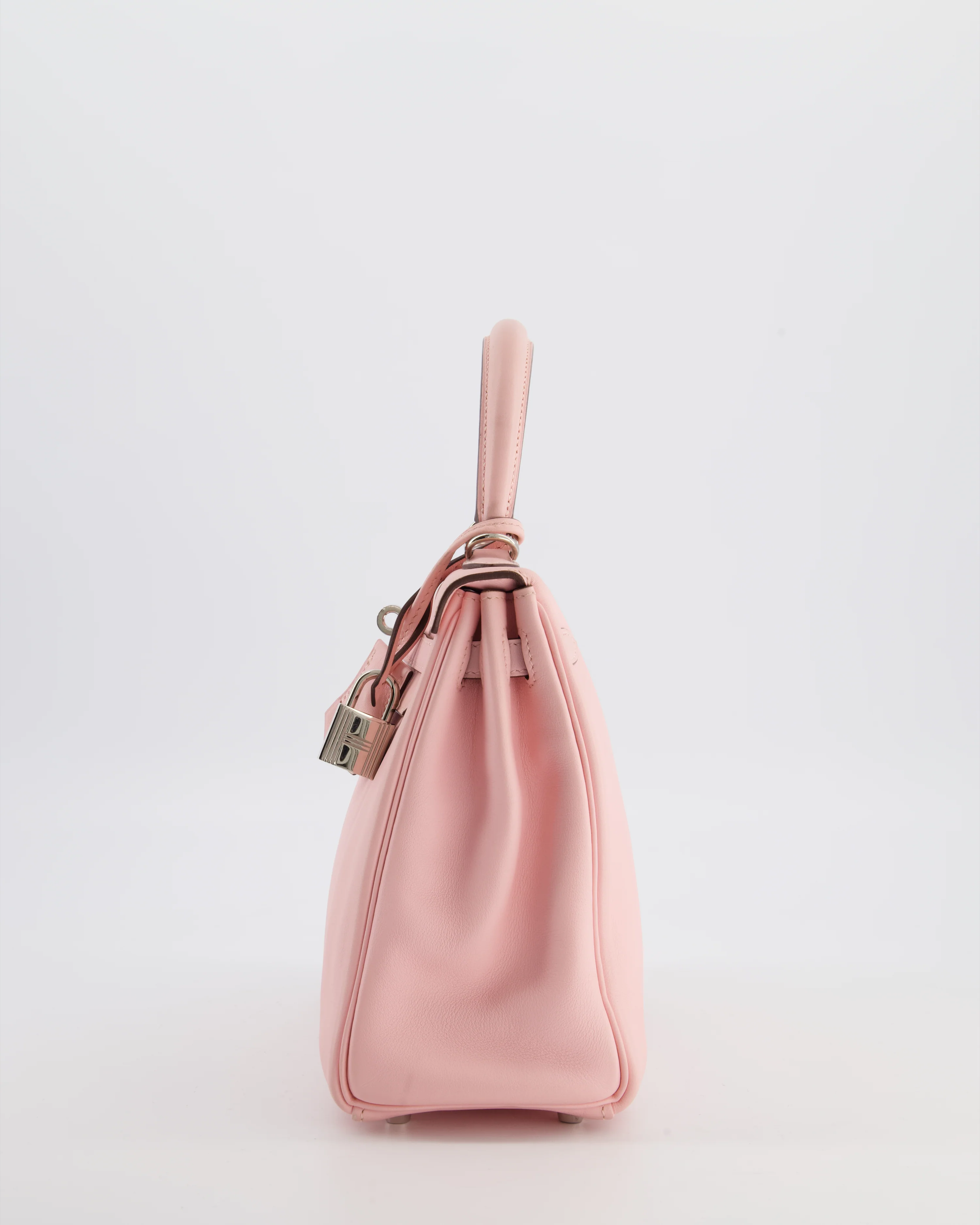 Hermès Kelly 25 Retourne Bag in Rose Sakura Swift Leather with Palladium Hardware - Image 8