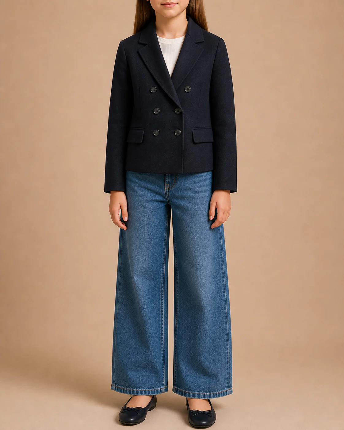 Khaite Kids Black Wool-Blend Blazer Jacket Size 8 years RRP £525