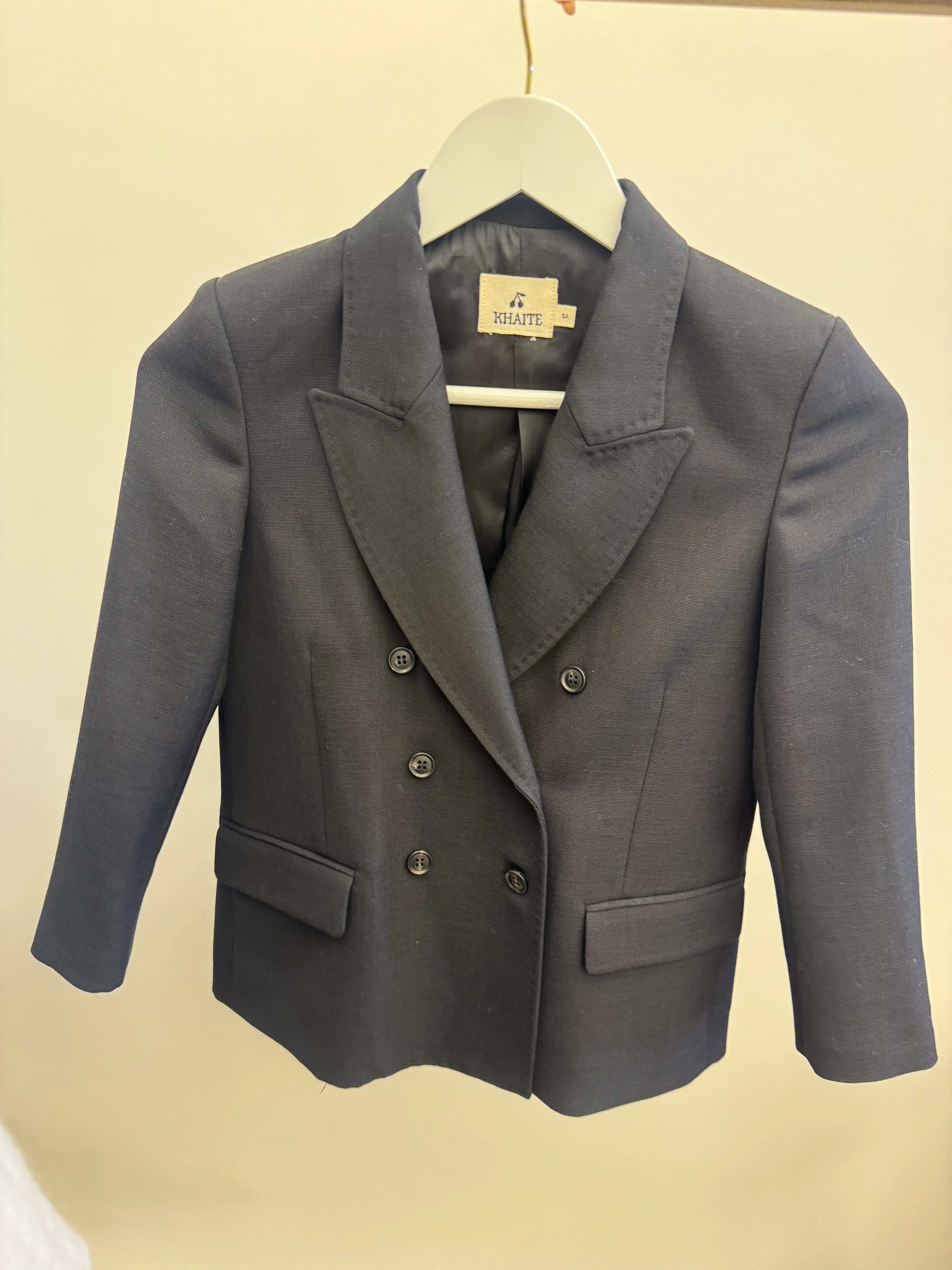 Khaite Kids Black Wool-Blend Blazer Jacket Size 8 years RRP £525 - Image 3