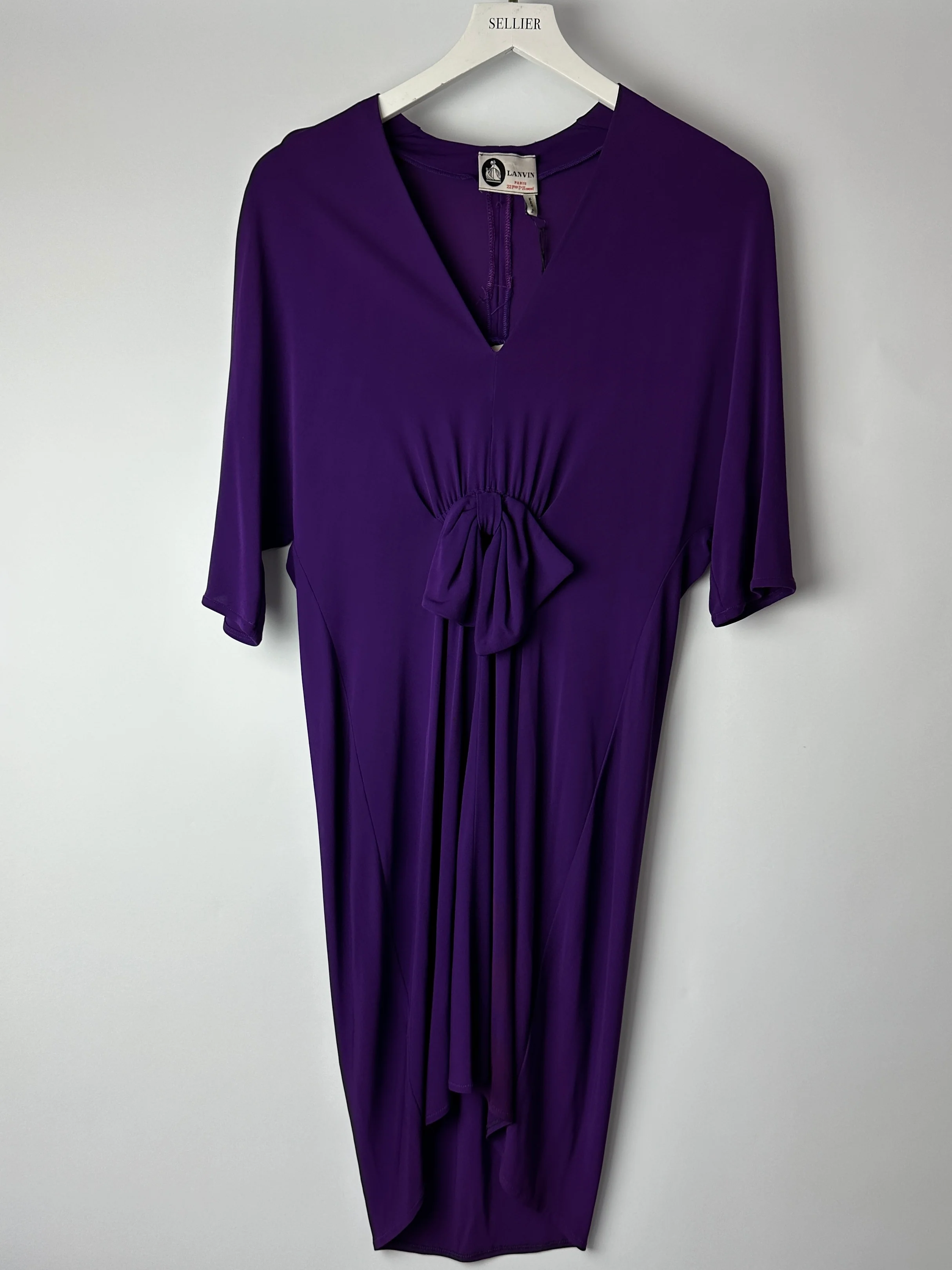 Lanvin Purple Midi Dress Size FR40 (UK 12) - Image 4