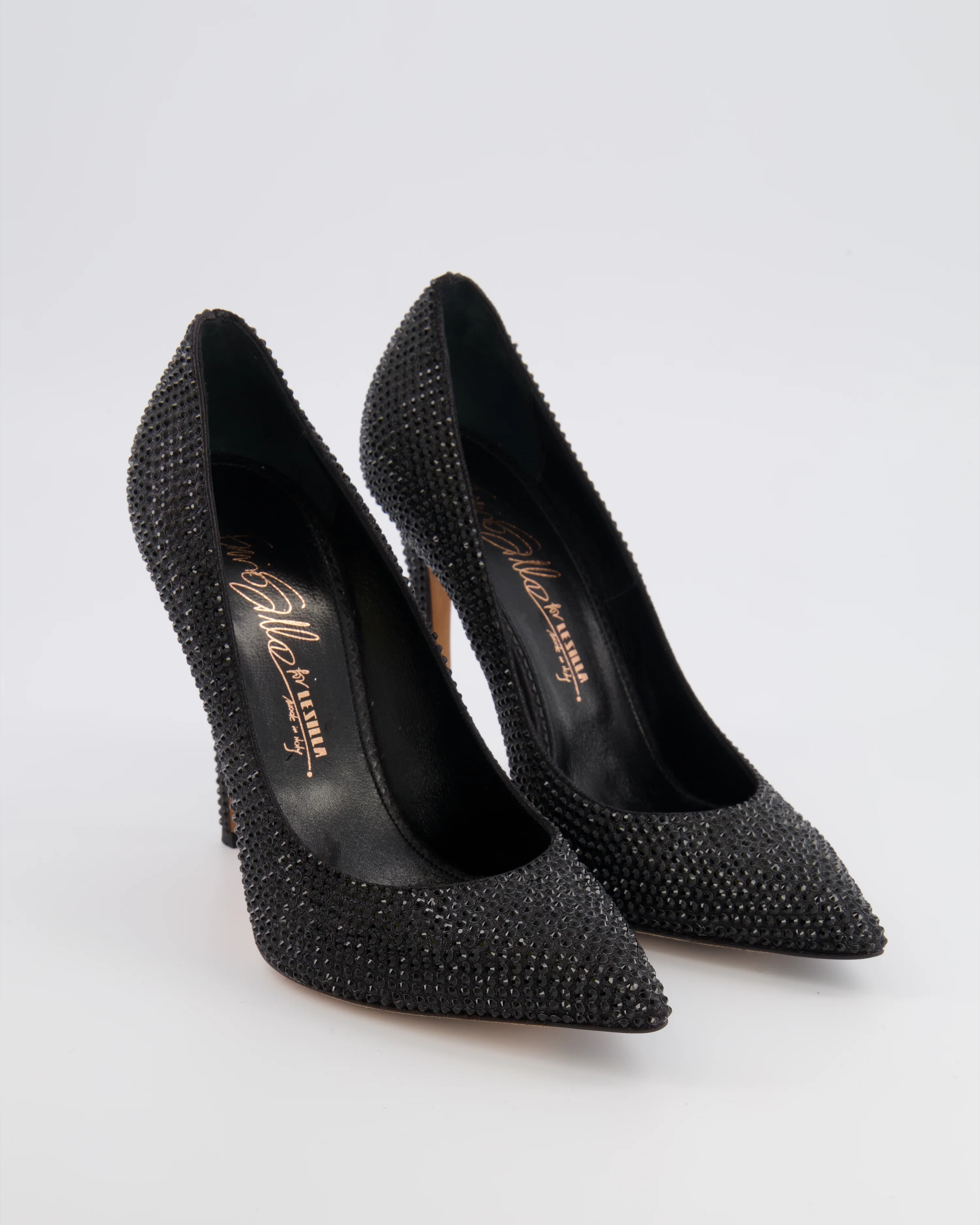 Le Silla Black Crystal Embellished Pumps Size EU 38 RRP £1,080 - Image 2