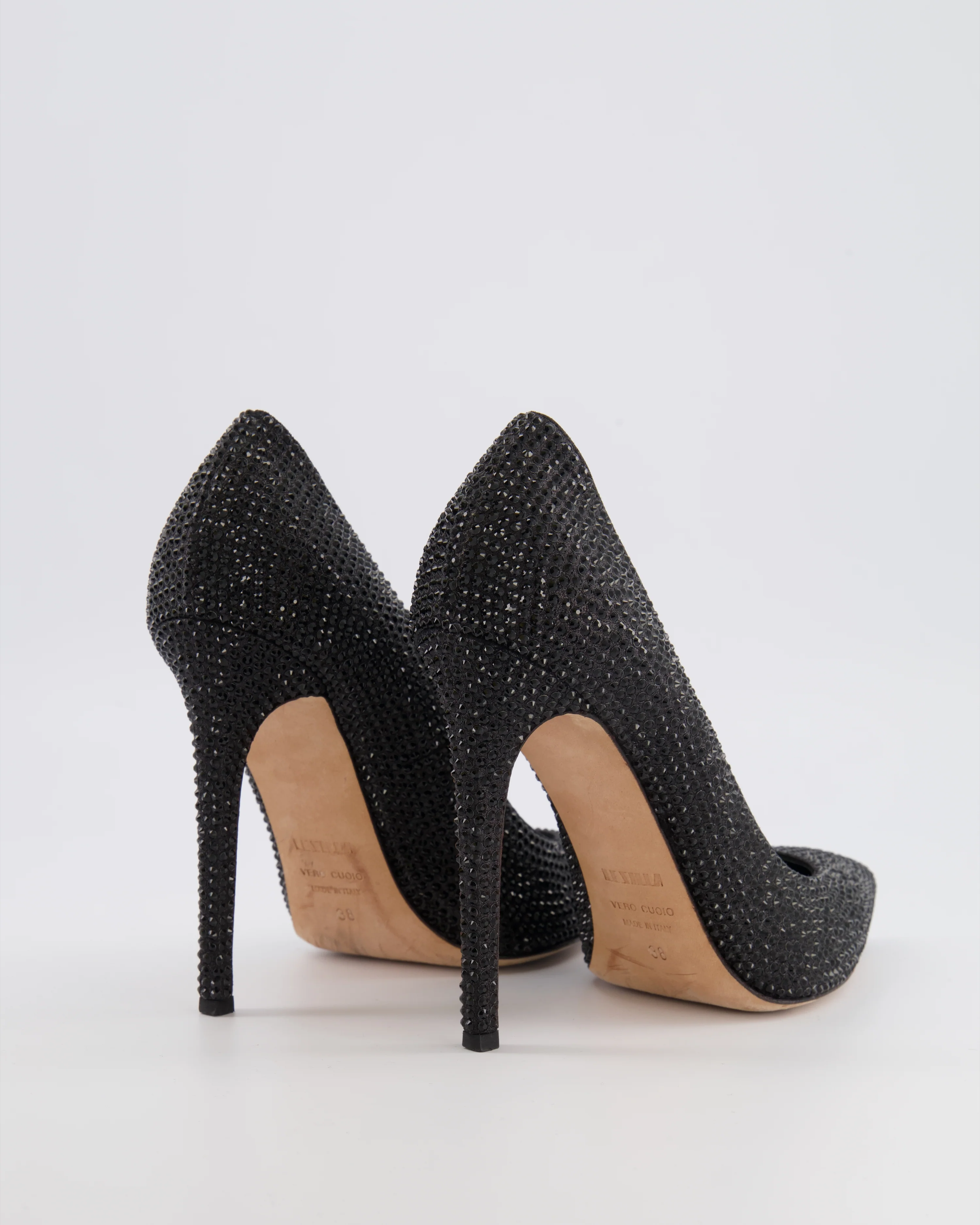 Le Silla Black Crystal Embellished Pumps Size EU 38 RRP £1,080 - Image 3